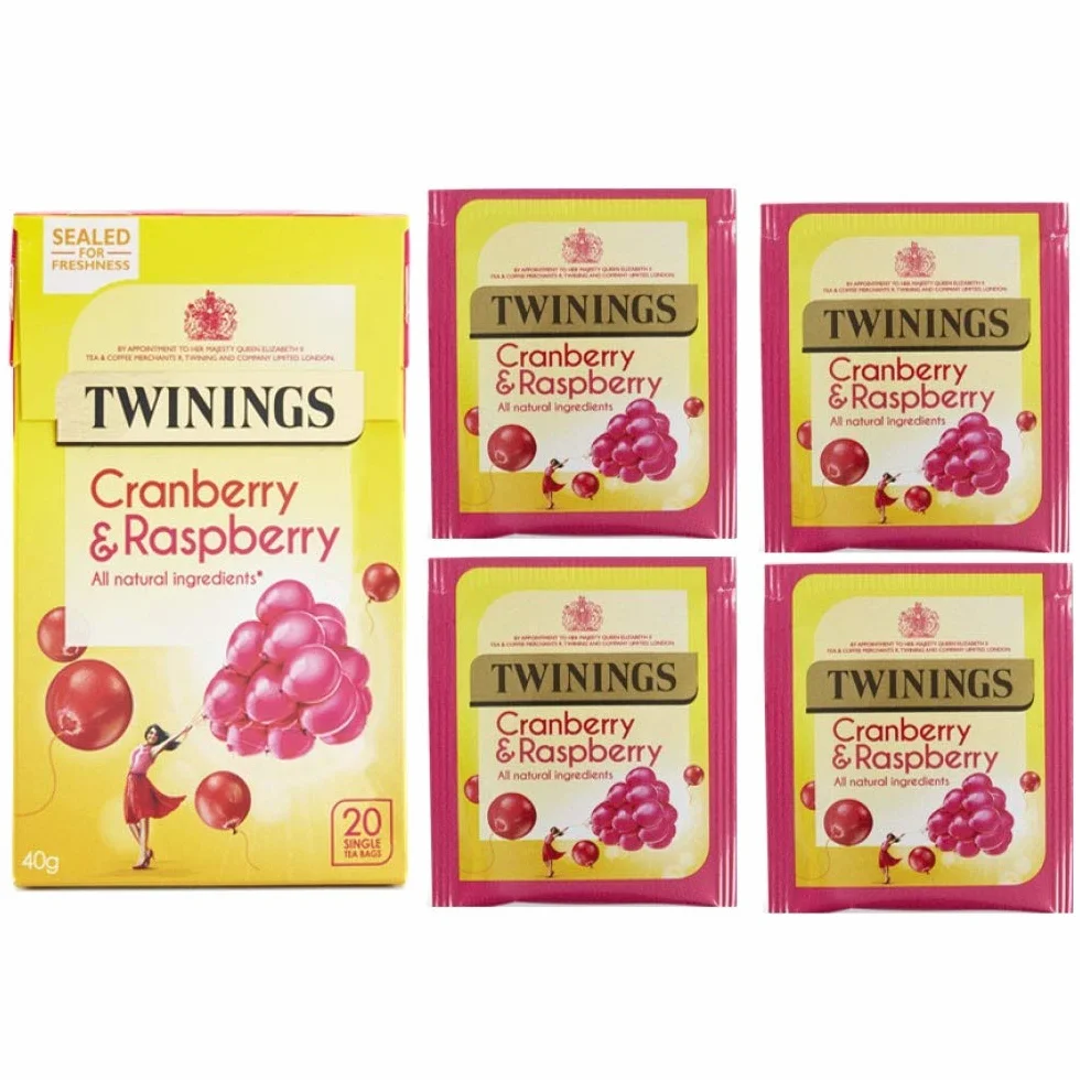 Twinings Worki na herbatę żurawinową i malinową 20 w opakowaniu - 2 sztuki w opakowaniu