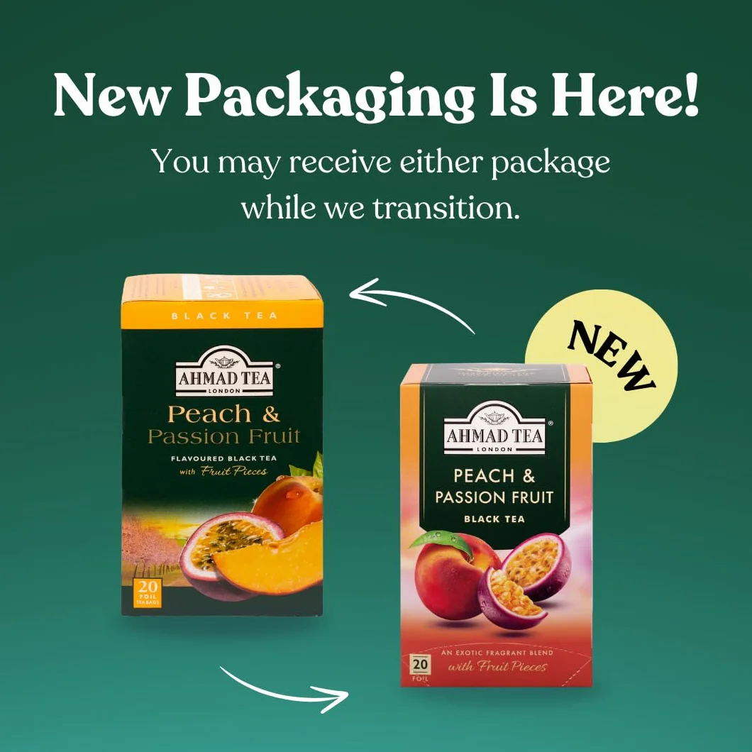 Ahmad Tea Peach & Passionfruit czarna herbata 20 torebek 2 g