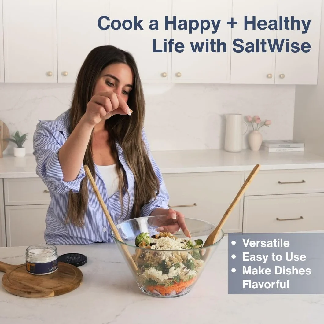 SaltWise Salicornia White Salt 2-Pack Low Sodium Substitute Plant-Based Mineral Kosher 14.10 oz 400g