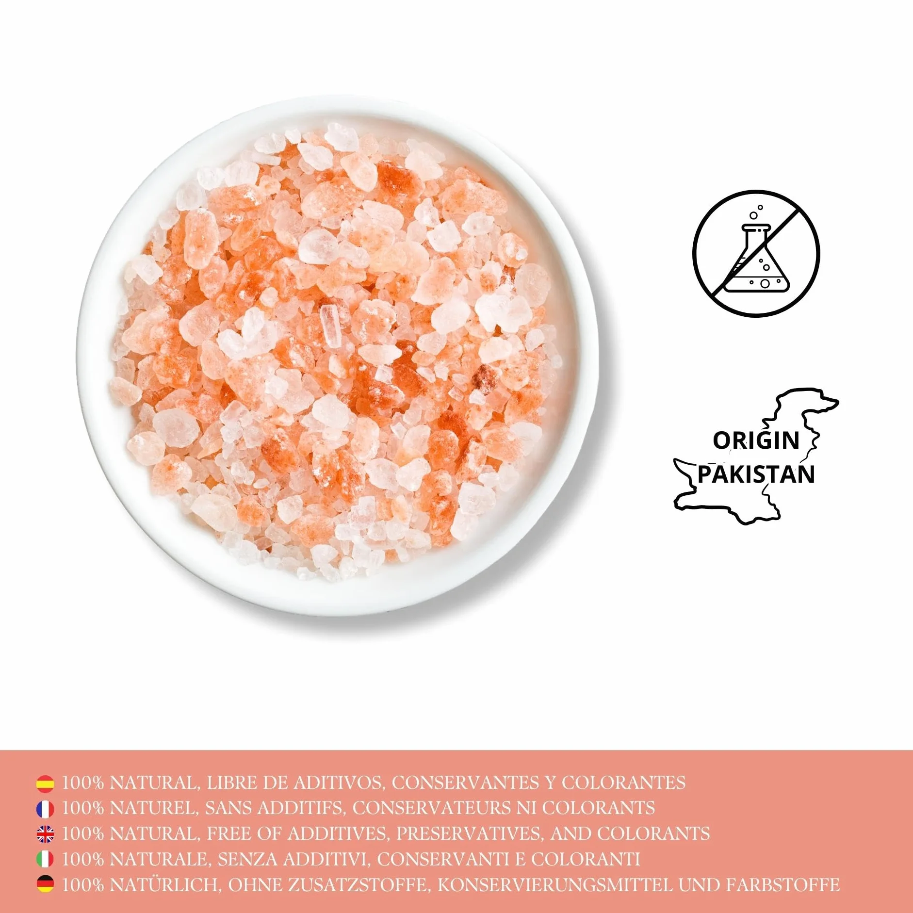 Sól himalajska gruba 500 g różowa kryształowa FRISAFRAN