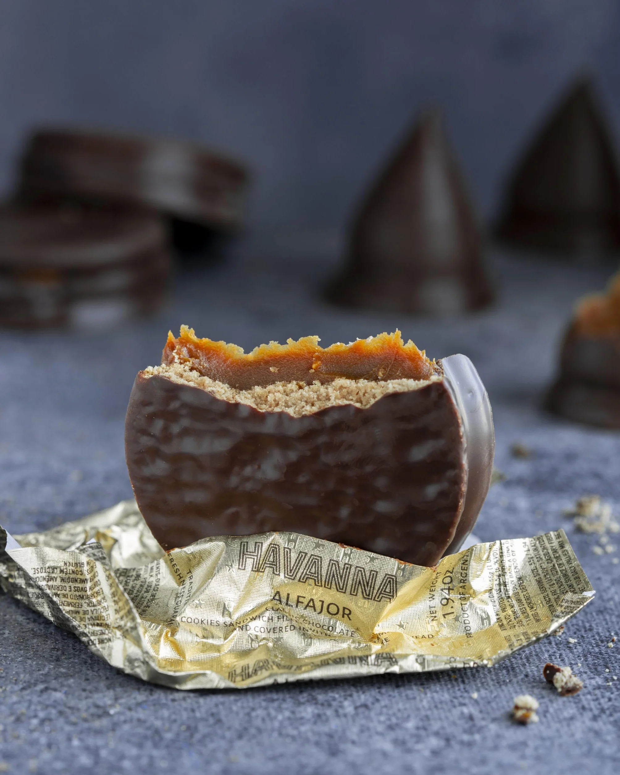Havanna | Alfajores czekoladowe | Ciastka w polewie z nadzieniem z dulce de leche | 12 sztuk | 660g