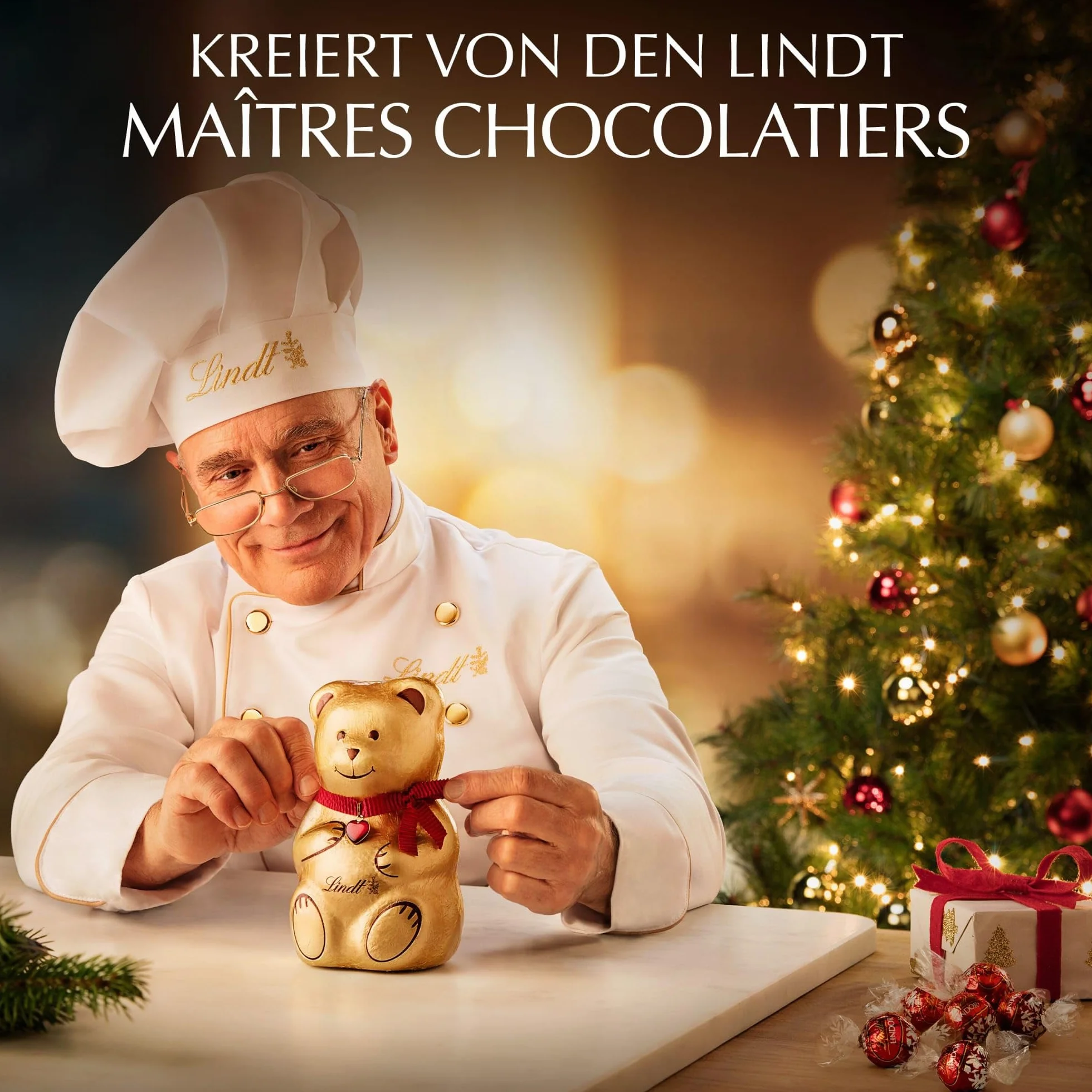 Lindt Czekoladowe migdały na Boże Narodzenie z solą 100 g woreczek prezent