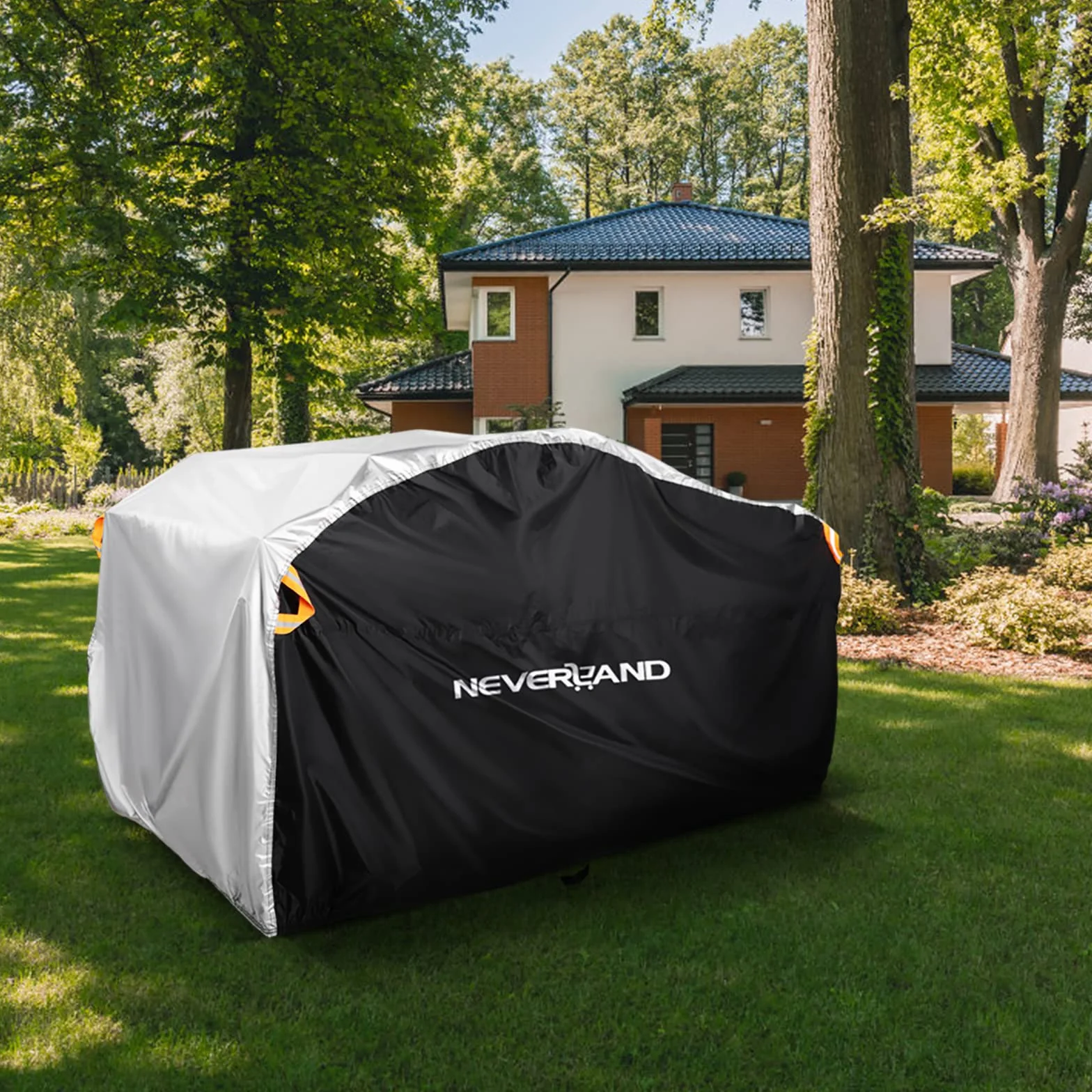 Neverland Plandeka okryciowa na quad i ATV, wodoszczelna, do zewnątrz i wewnątrz, z wiatroszczelną klamrą, odporna na śnieg i grad, pyłoszczelna, 256 x 110 x 120 cm