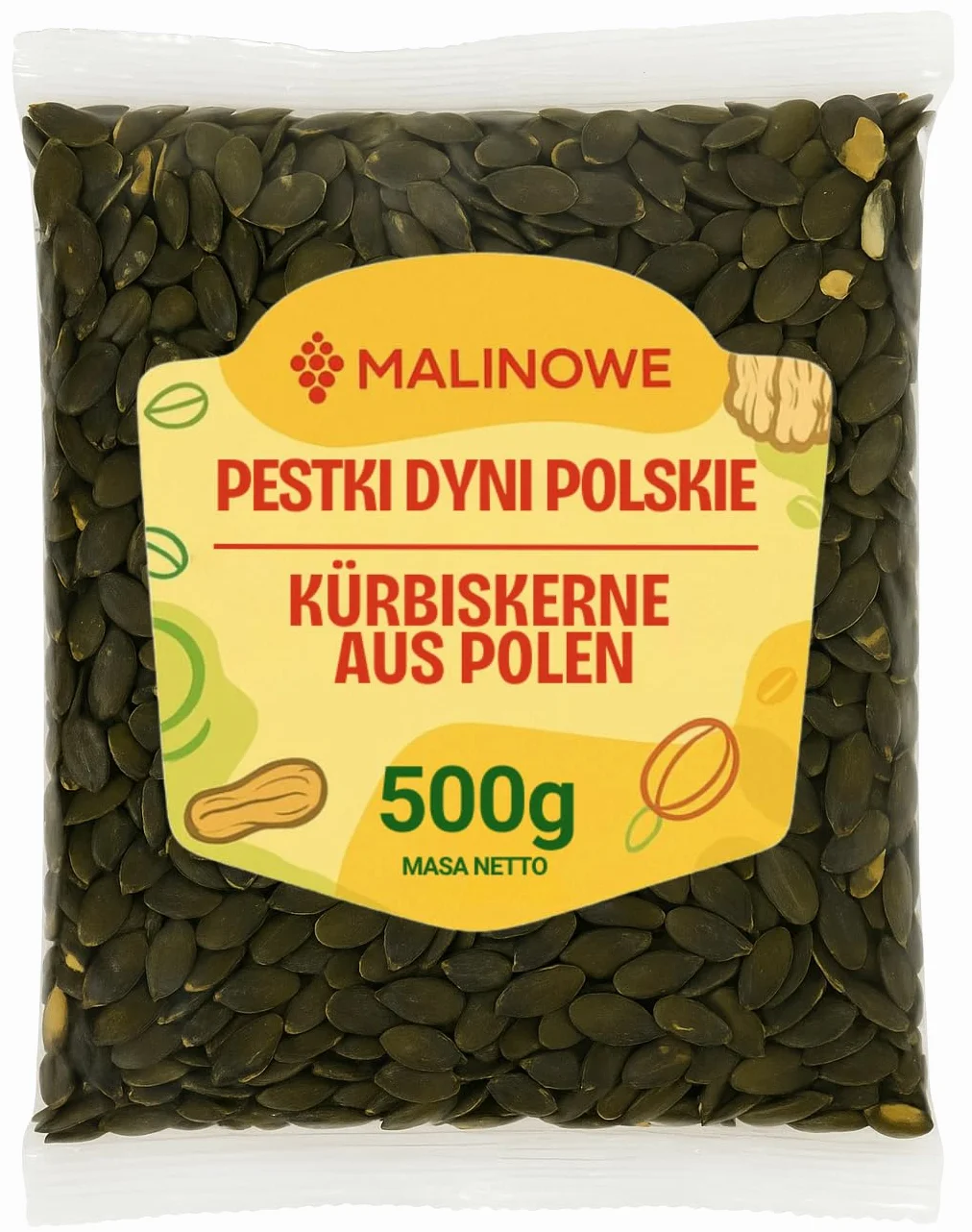 Pestki Dyni Malinowe Polska 500g