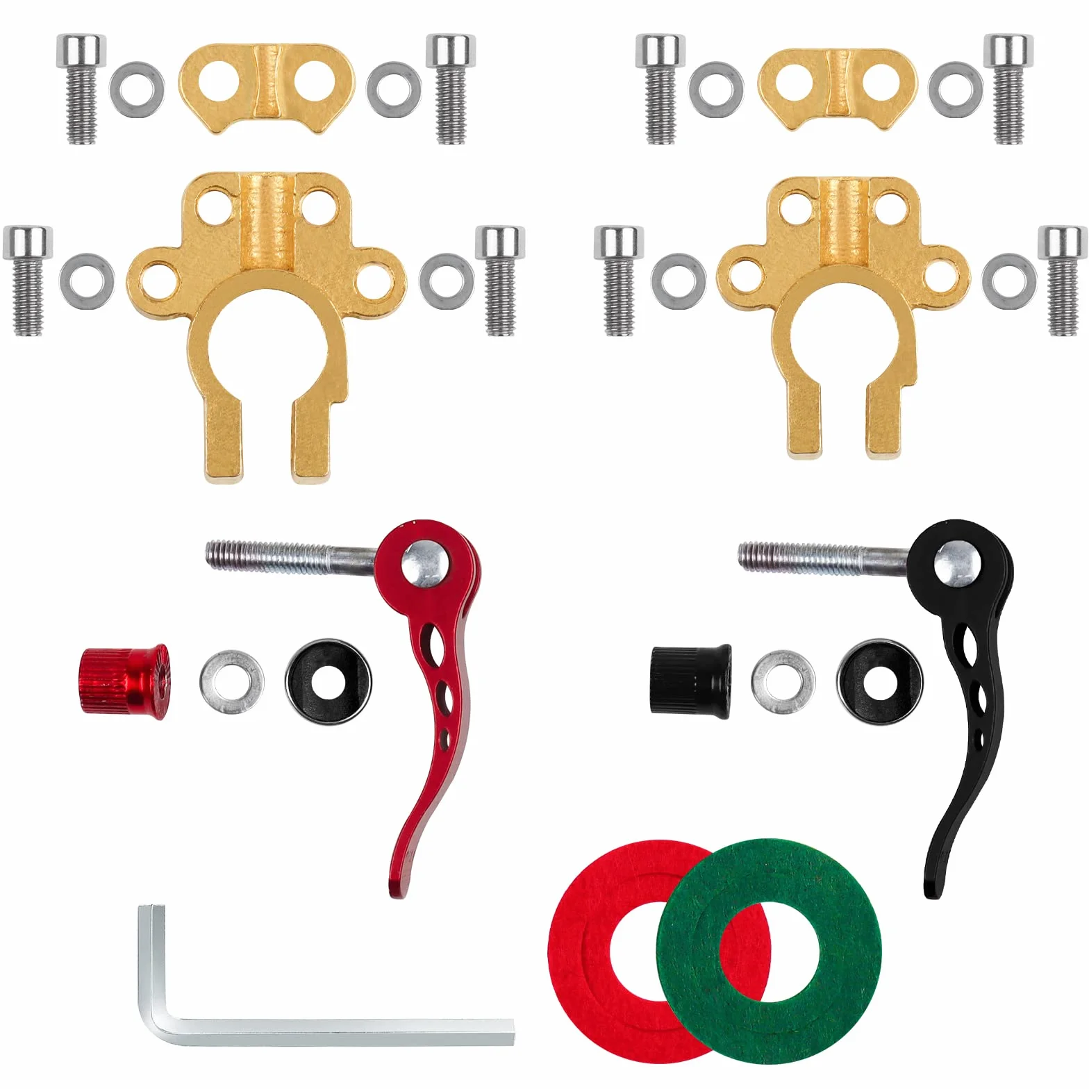 2 szt. 4-drożne zaciski akumulatora 12 V, zaciski akumulatora samochodowego 12 V Quick Release mosiężne zaciski akumulatora do samochodów, vanów, statków, kamperów 12/24/60 V