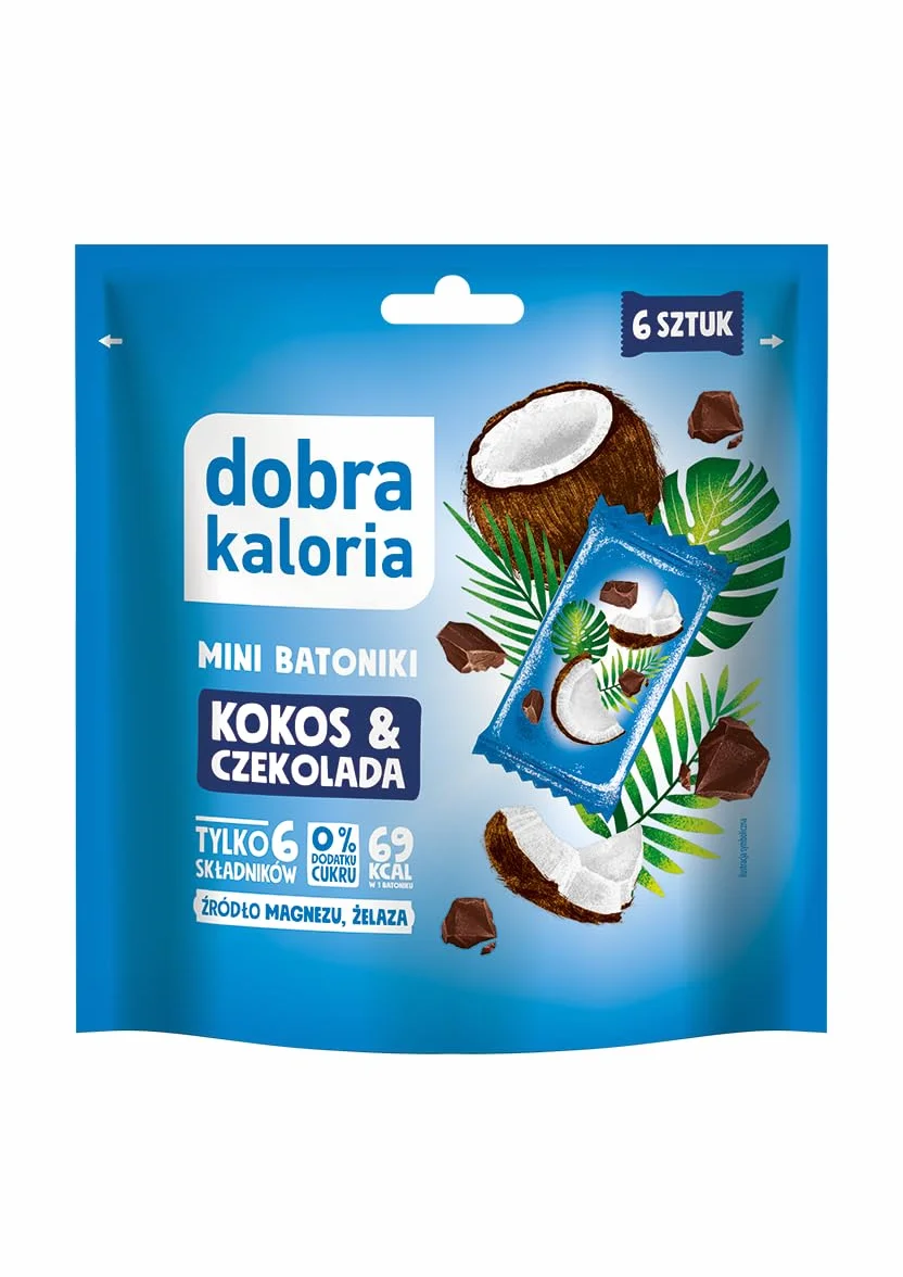 Dobra Kaloria Mini batoniki kokos i czekolada 102 g