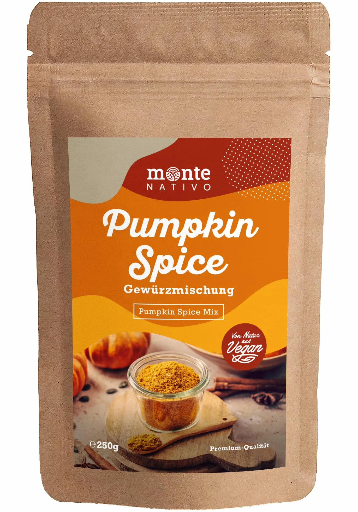 Przyprawa do dyni Monte Nativo (250g) - Mieszanka Przypraw do Ciasta Dyniowego - Delikatnie suszone i aromatyczne przyprawy idealne do gotowania i doprawiania