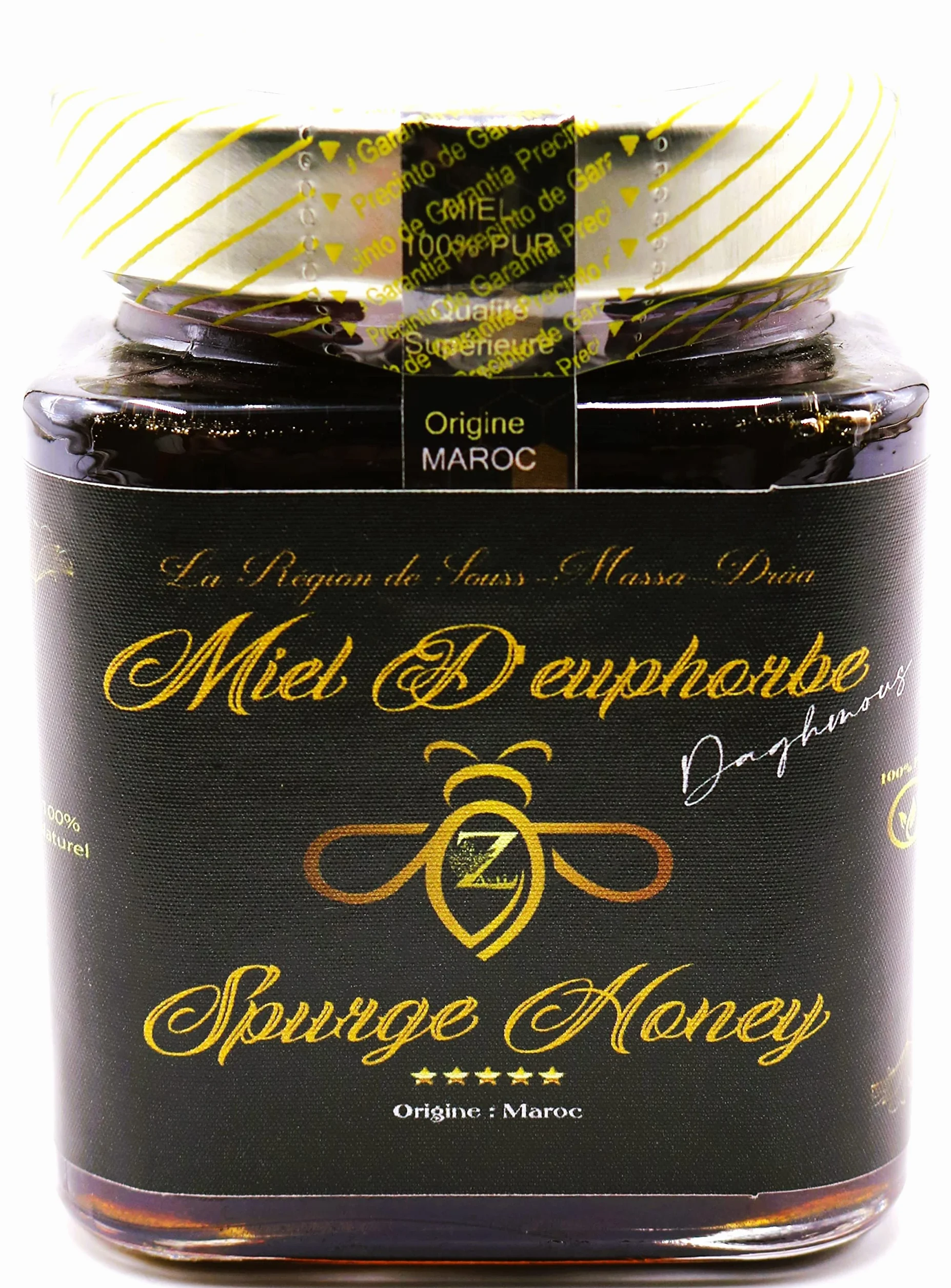 Miel d'Euphorbe (Daghmous) de Marruecos) 500 g. 100% puro y natural. Certificado por Cetam-Lorraine Y