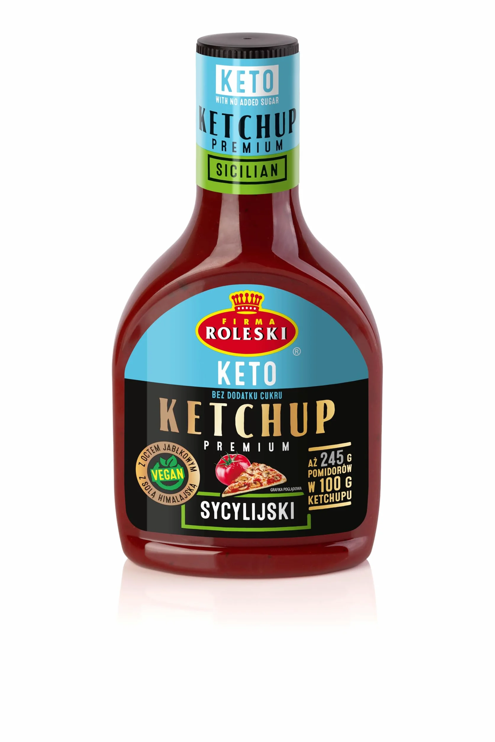 Roleski Ketchup Premium Sycylijski Keto 425g