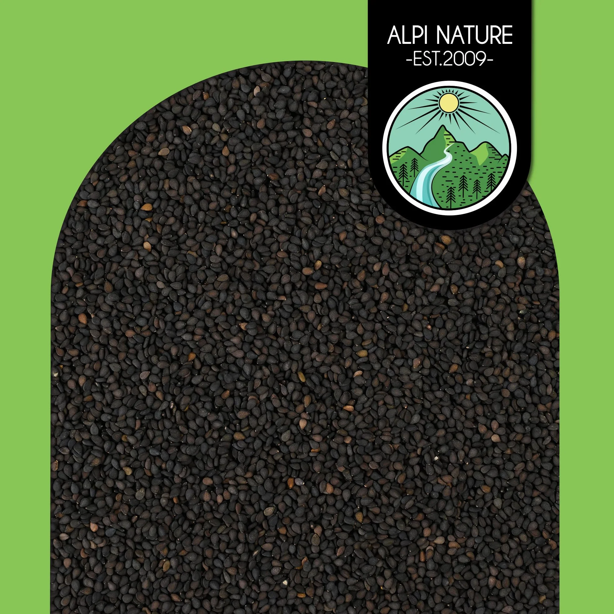 Alpi Nature Sesame Schwarz (500 g) czarny sezam 100% naturalny czarny sezam bez dodatków
