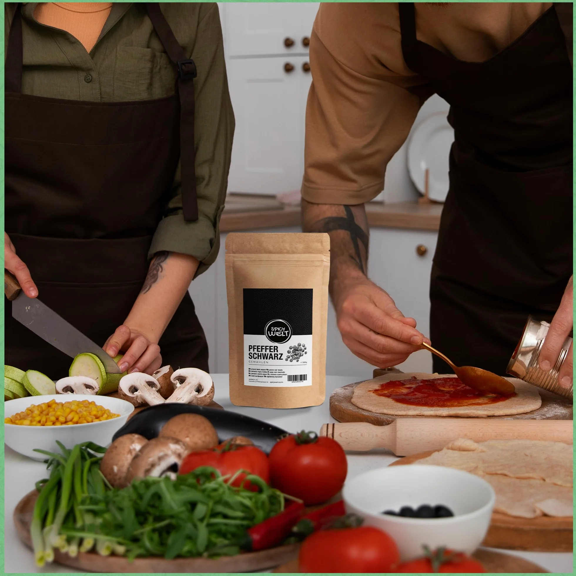 Spicy Welt Pieprz Czarny Mielony (100g) – Zmielony Pieprz do Zup, Sosów, Pierogów, Sałatek, Ryb i Drobiu | Aromatyczny, Wyrazisty, Pikantny | 100% Naturalny, Bez Dodatków