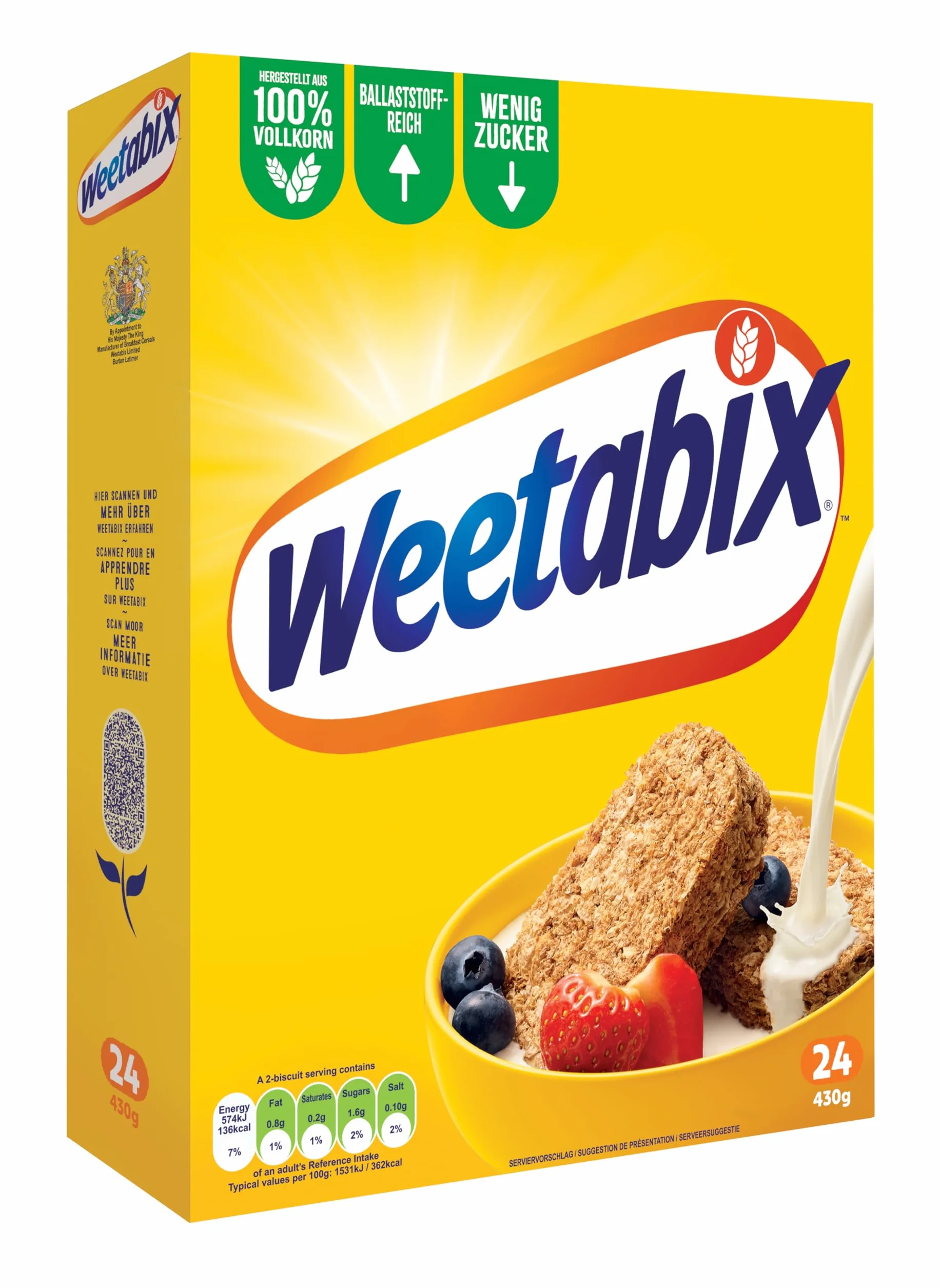 Weetabix Oryginalne pełnoziarniste cereale śniadaniowe 14 x 430 g