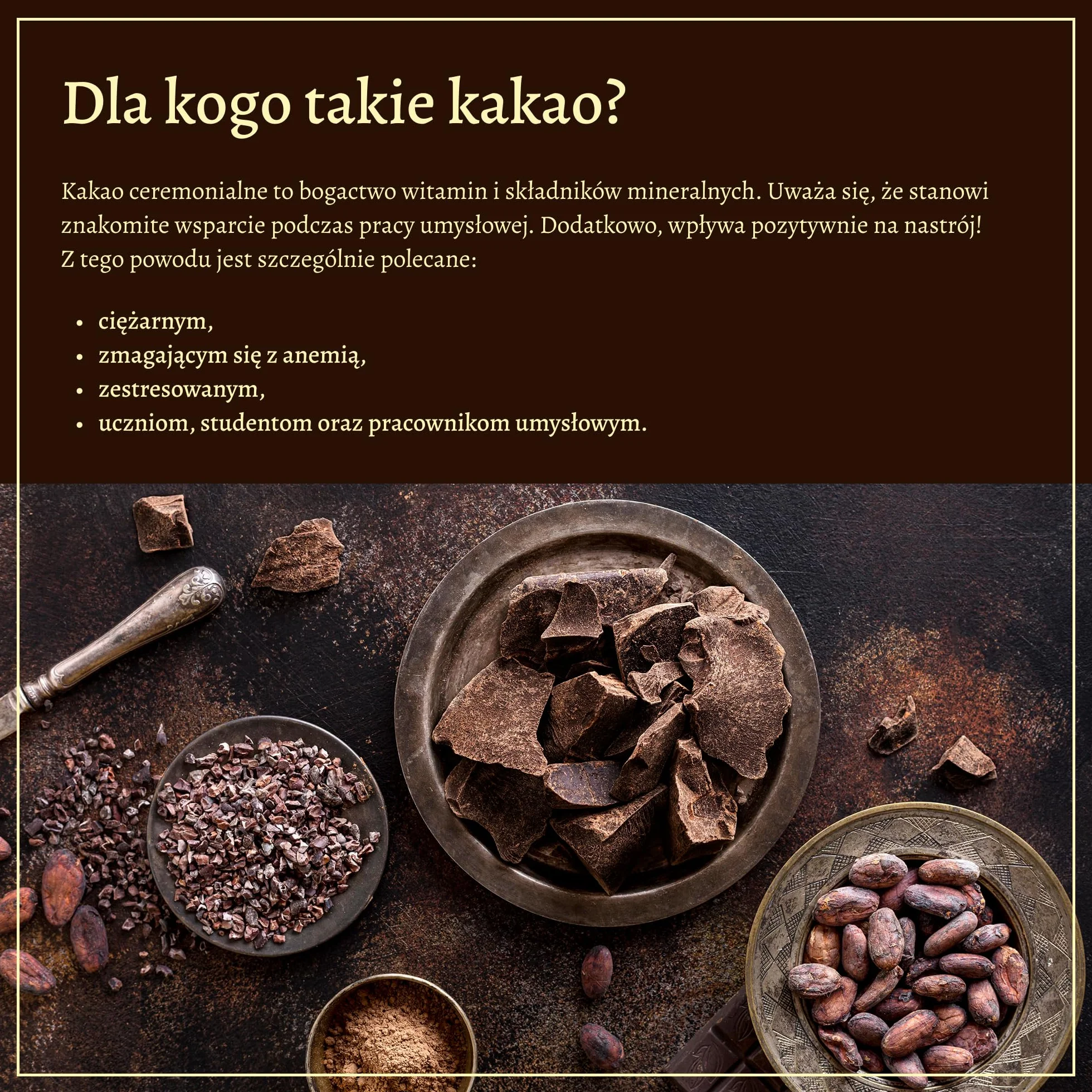 Ceremonialne Kakao 100% Single Origin 150g Keto Masa Kakaowa do Picia Bez Cukru Bez GMO Tradycyjne