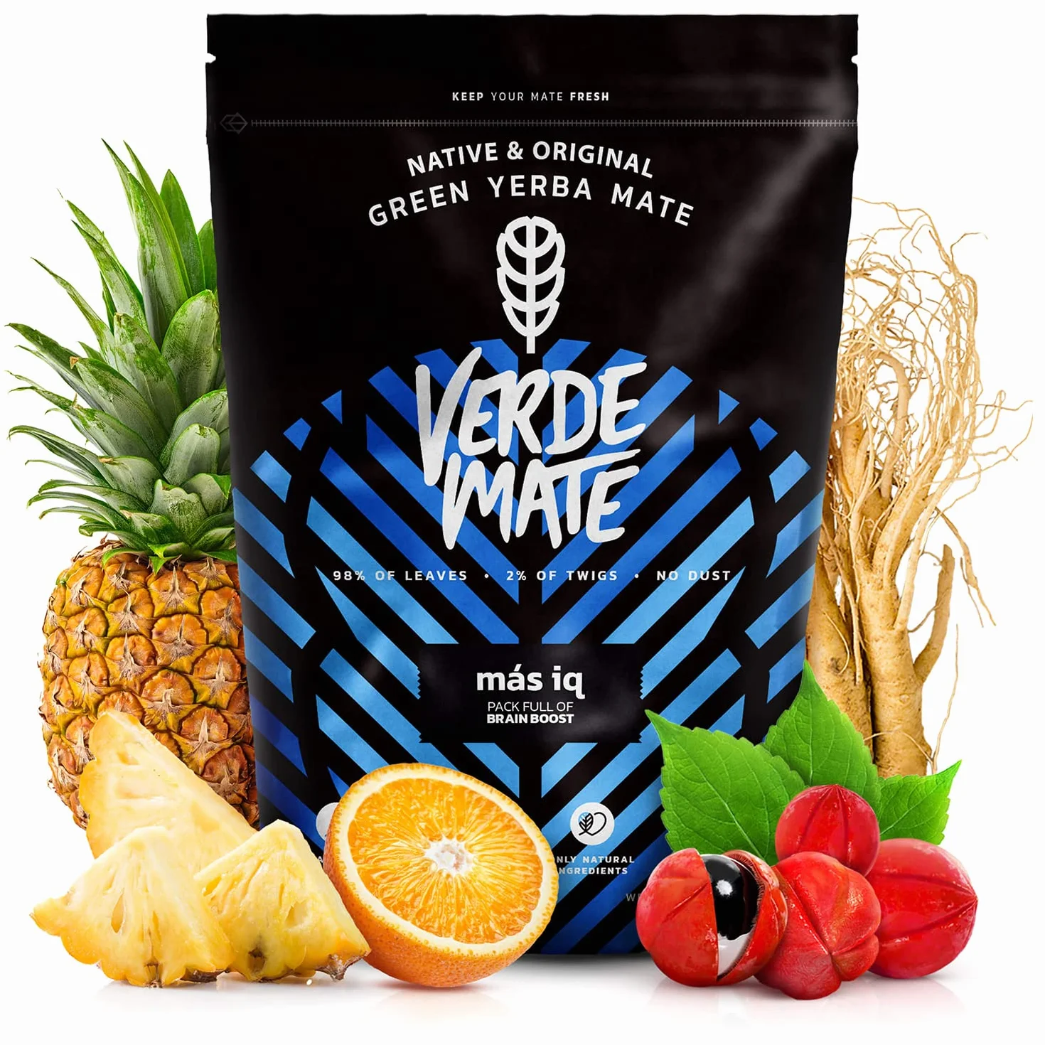Yerba Mate owocowy zestaw 6 x 500 g z guaraną, owocami lasu, ananasem, Aszwagandhą, brazylijska, zielona herbata