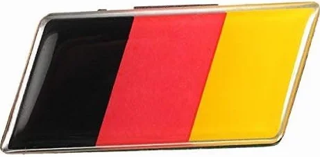 JenNiFer Aluminium Niemiecki Niemcy Flaga Odznaka Siatka Emblemat Naklejka Samochodowa Naklejka Uniwersalna Dekoracja
