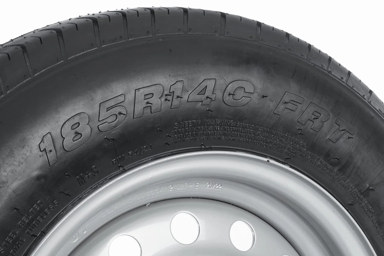 Kompletne koło do przyczepy 185/80 R14C 104/102N LINGLONG, opony z felgą 5,5Jx14 H2 5x112 ET30 UNITRAILER 14 cali wzmocnione