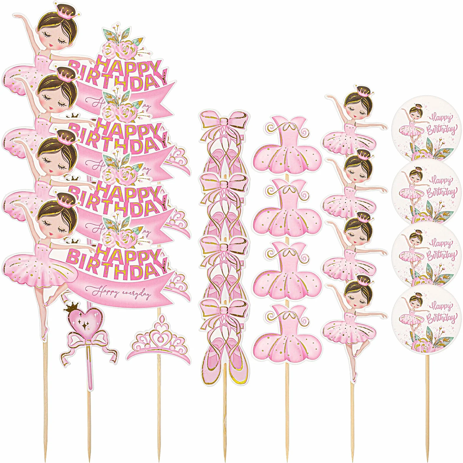 28 sztuk baleriny, toppery na tort, balerina, babeczki, baleriny, dekoracje na przyjęcie urodzinowe, artykuły na balet, na baby shower, urodziny, przyjęcie, dekoracje na tort, 28 szt
