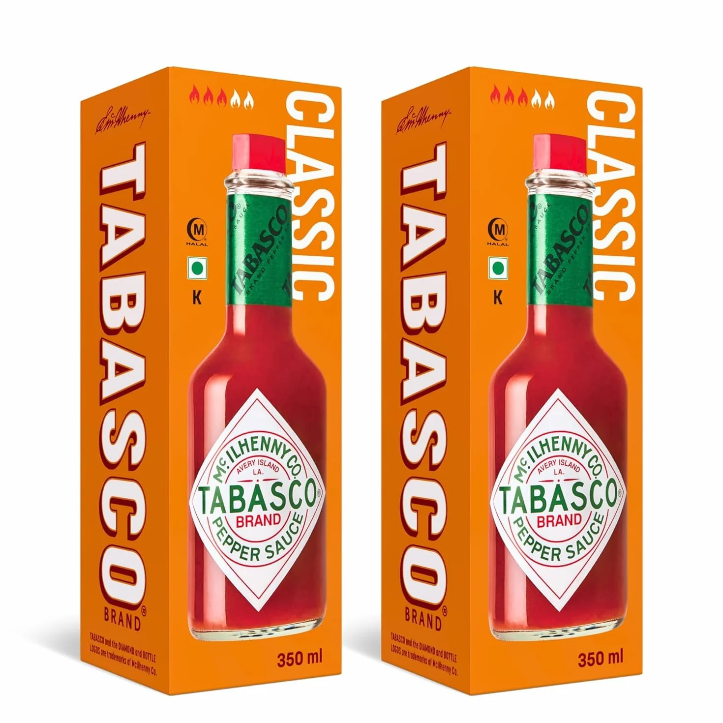 TABASCO® Brand Original Red Pepper Sos 2 x 350ml = 700ml - Duo Pack - Czerwony sos TABASCO® : wykonany z trzech w 100% naturalnych składników