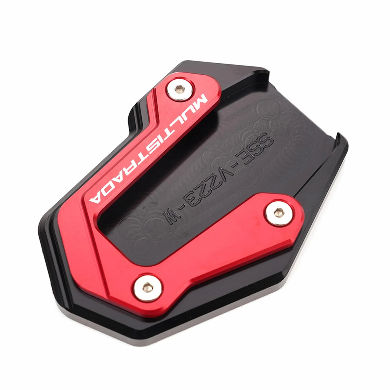 Pasuje do DUCATI Multistrada V2 V4 S 2023 2024 Multistrada V4S V2S 2022 Motocykl Podpórka Stopki Wsparcie Stojak Boczny Przedłużacz Pad (czerwony)