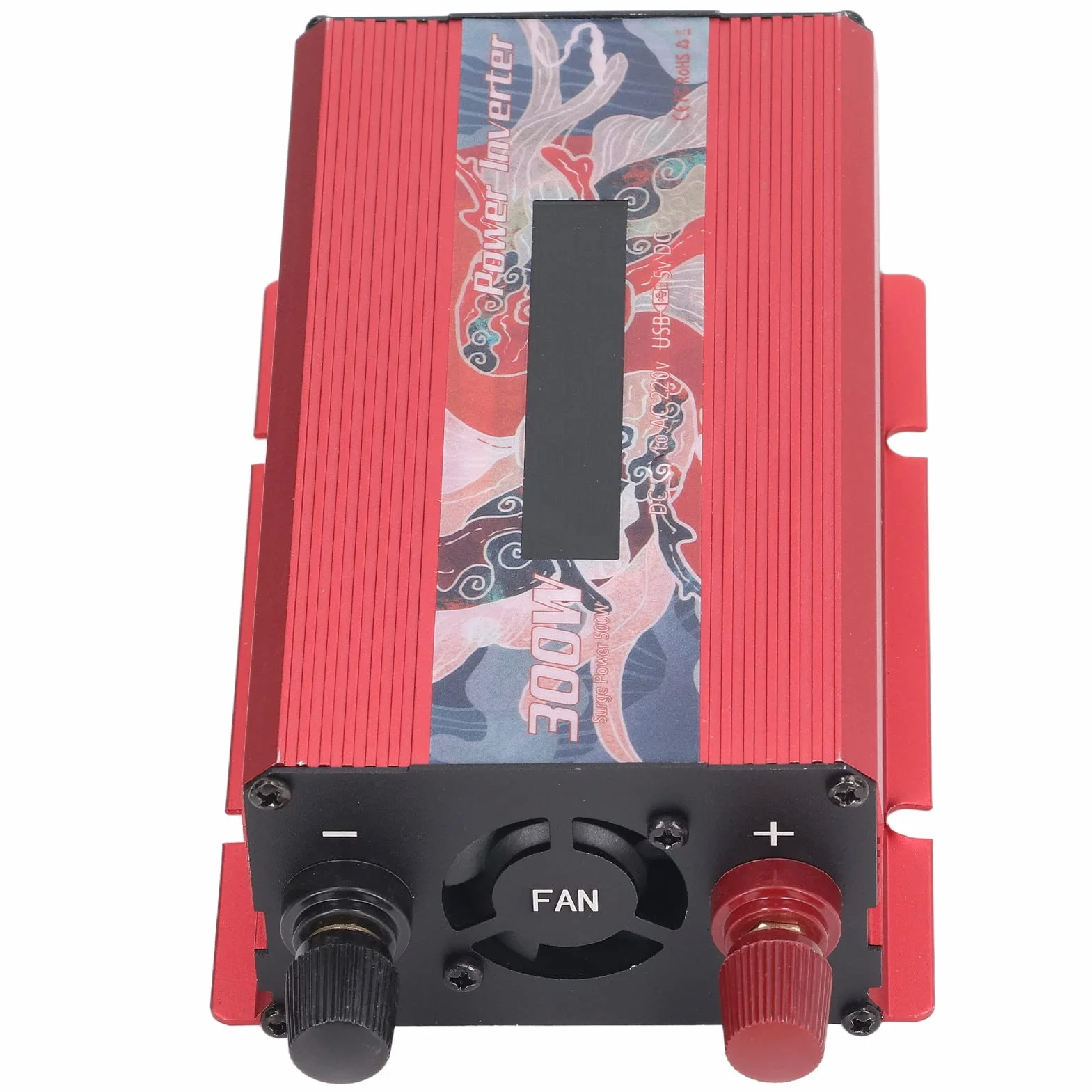 YWBL-WH Samochodowy Przetwornica Napięcia 300 W Przetwornica Mocy ze Stopu Aluminium Samochód z skorygowaną falą sinusoidalną AC 220 V 50 Hz 2 A Wyświetlacz LCD USB do Wycieczek Samochodowych