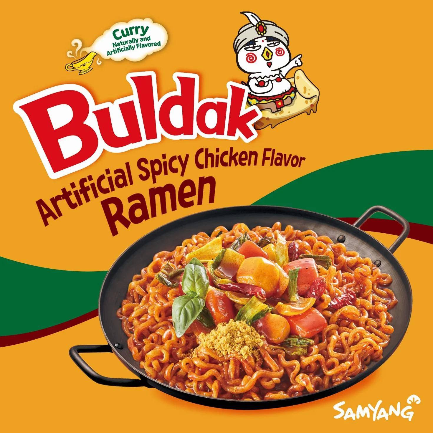 Samyang Buldak Ramen koreański gorący kurczak curry 140g (5 sztuk).
