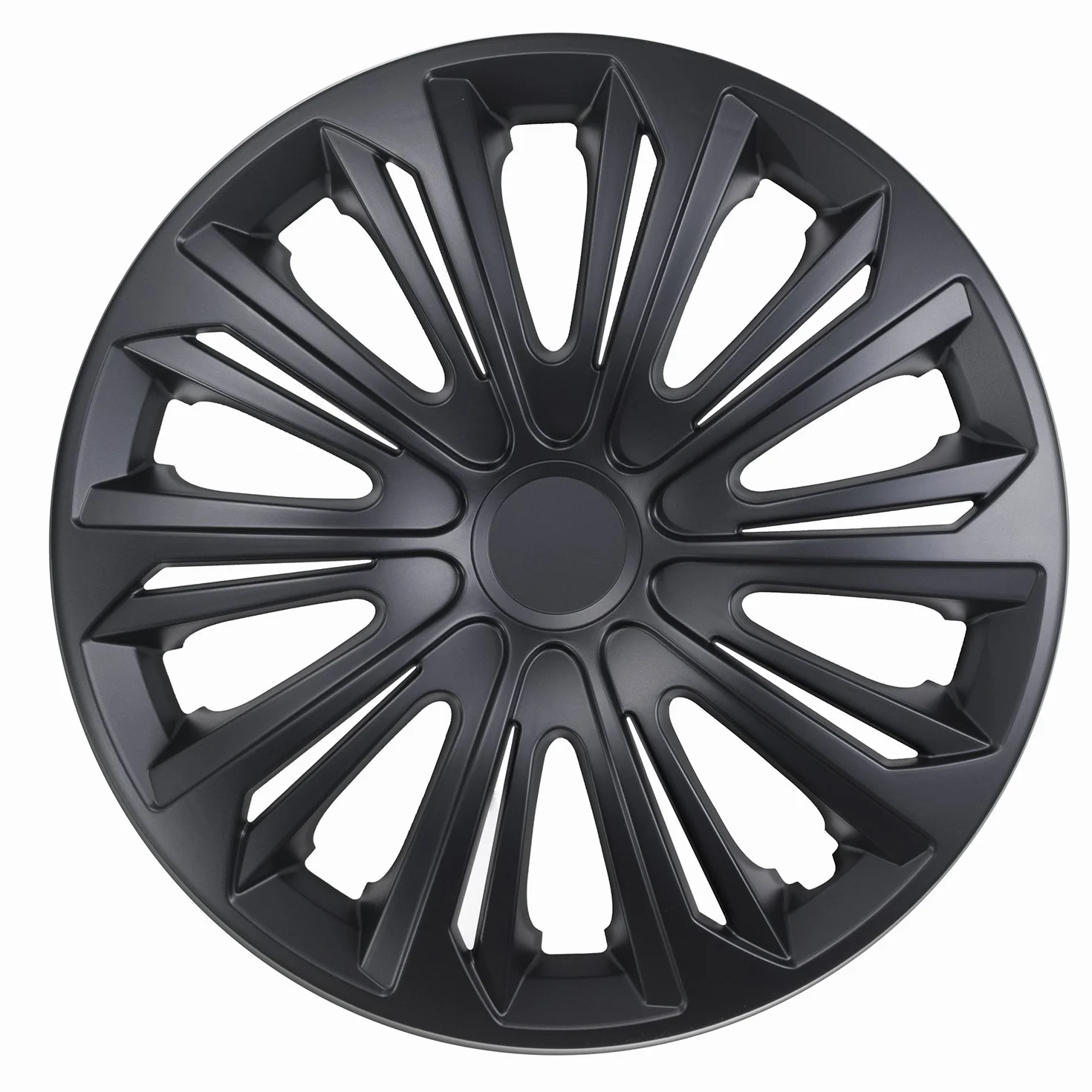 NRM Strong kołpaki ozdobne Strong 4 x uniwersalne kołpaki na koła zestaw 4 szt. czarne matowe (15")