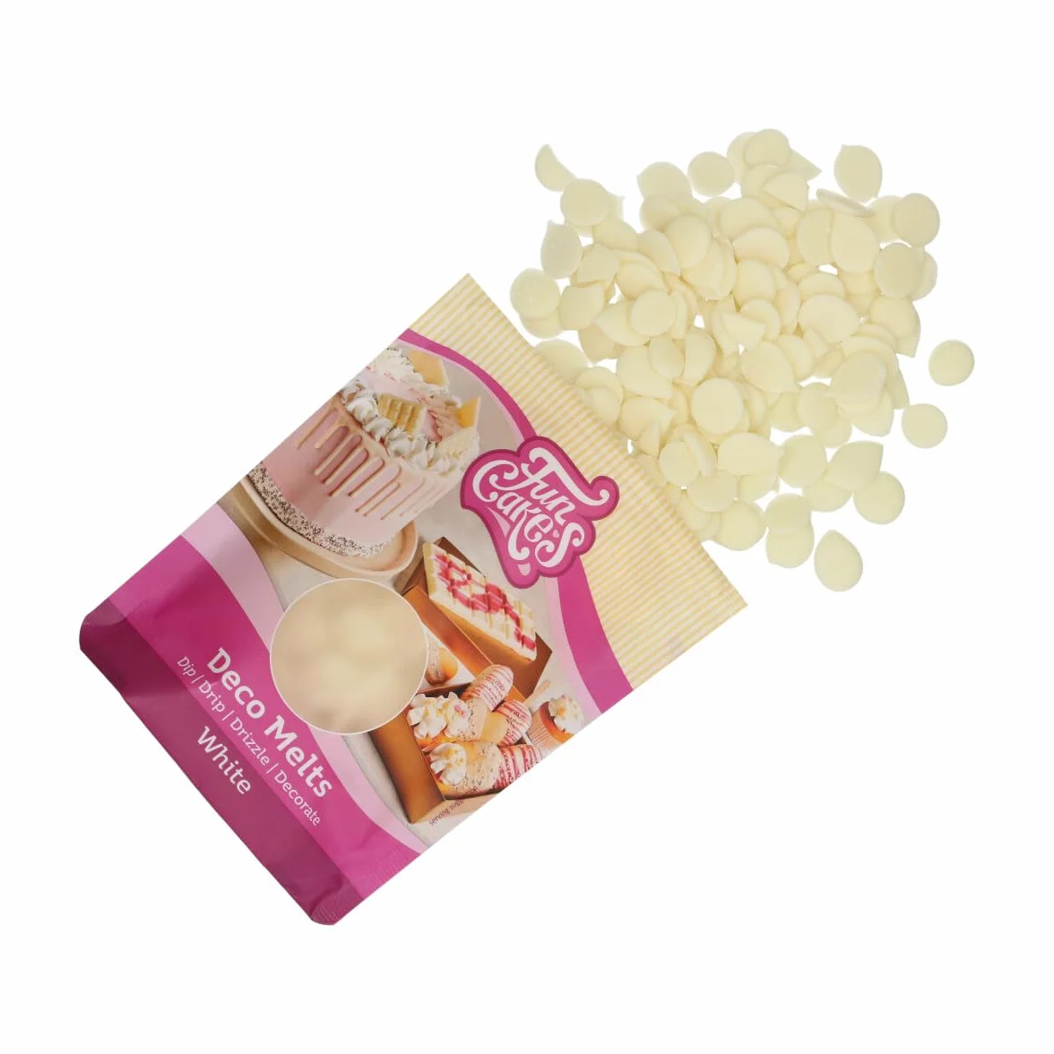 FunCakes Deco Melts White, bez AZO, 250 g (1 szt.)