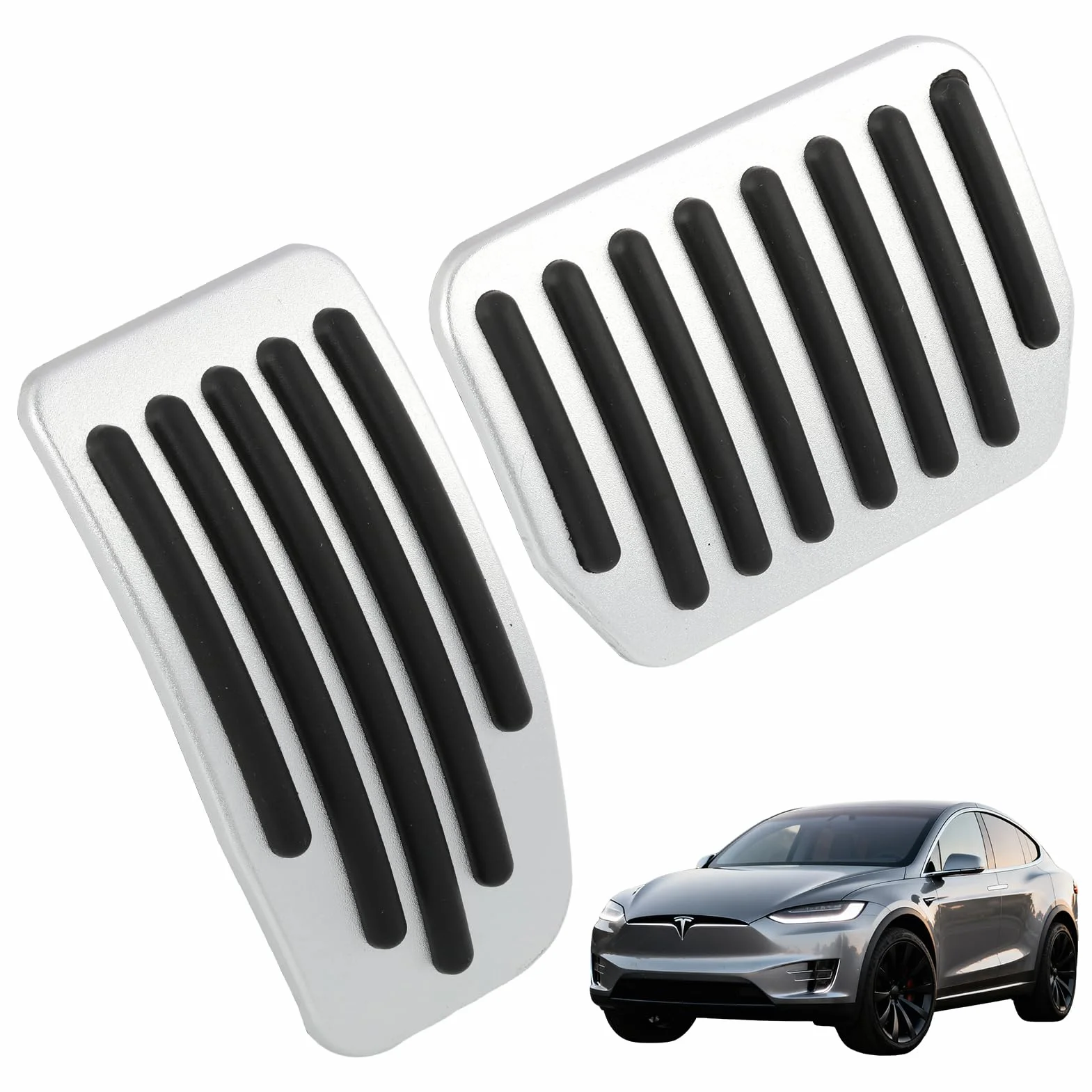 Aluminiowe i gumowe antypoślizgowe pokrowce na pedały do Tesli Model 3 Highland i Model Y