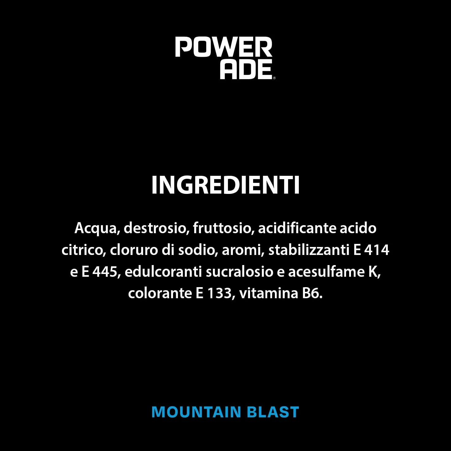 Powerade Mountainblast, opakowanie 12 sztuk (12 x 500 ml) (bez kaucji, dostawa tylko do Austrii)
