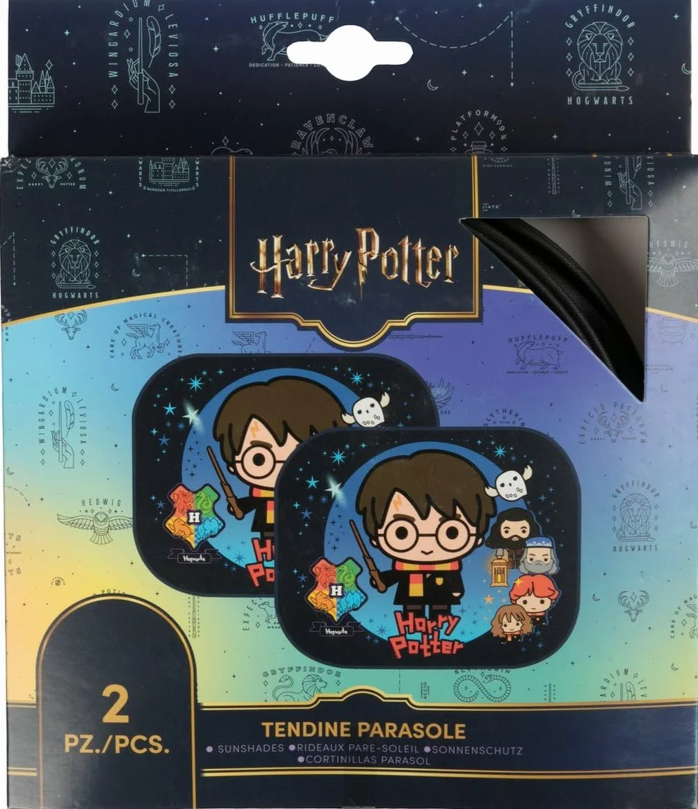 Tataway Para Markizy Bocznych Samochodów Harry Potter 44 × 35 cm - Osłona przeciwsłoneczna i ochrona przed słońcem, kolorowy design dla dzieci i fanów