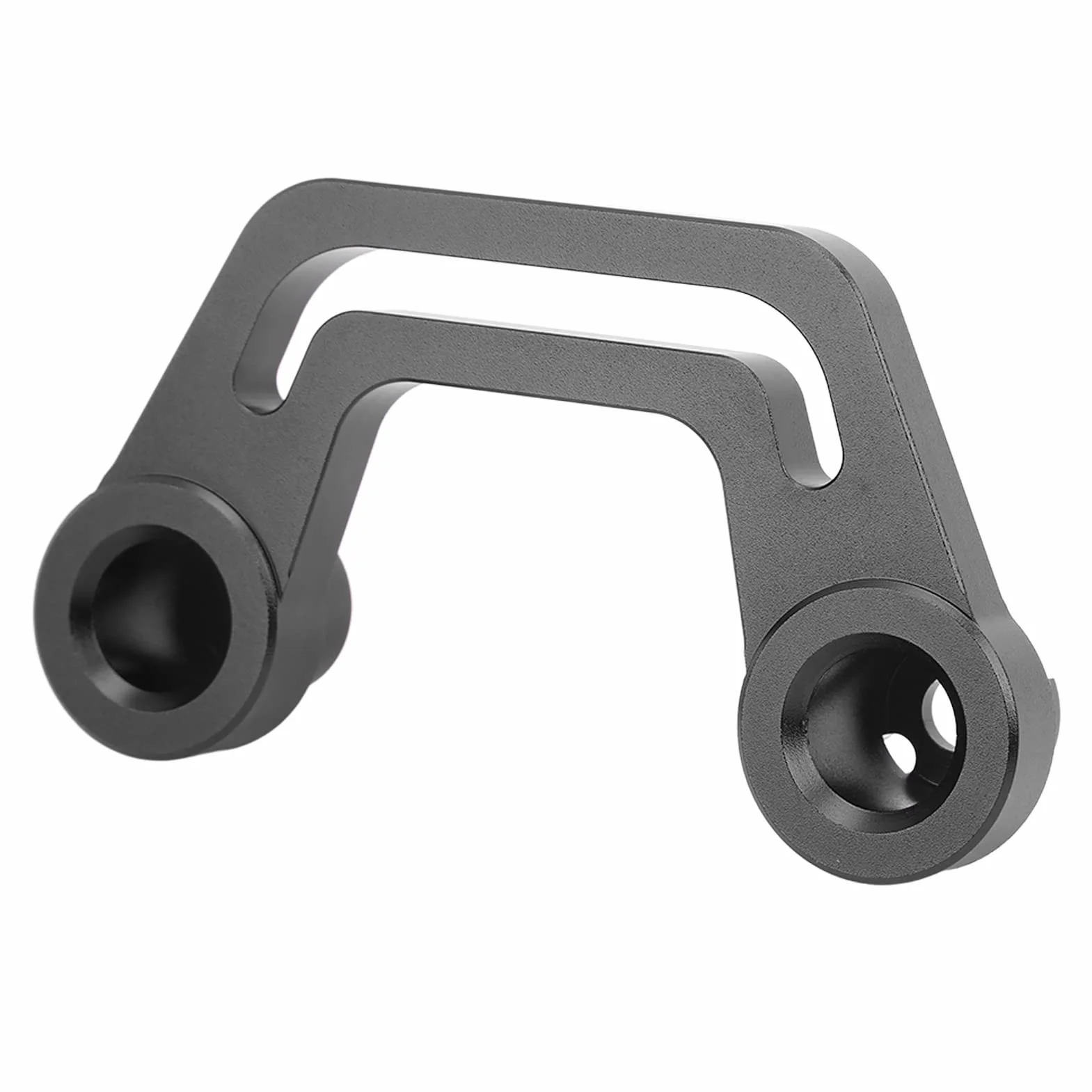 AMONIDA Zapasowy Wspornik do Mocowania światła na Przedniej Szybie Słupka, Pasuje do JL JLU 2018-2022 Regulowany Uchwyt na maskę ze Stopu Aluminium, 2 Jednostki (BLACK)