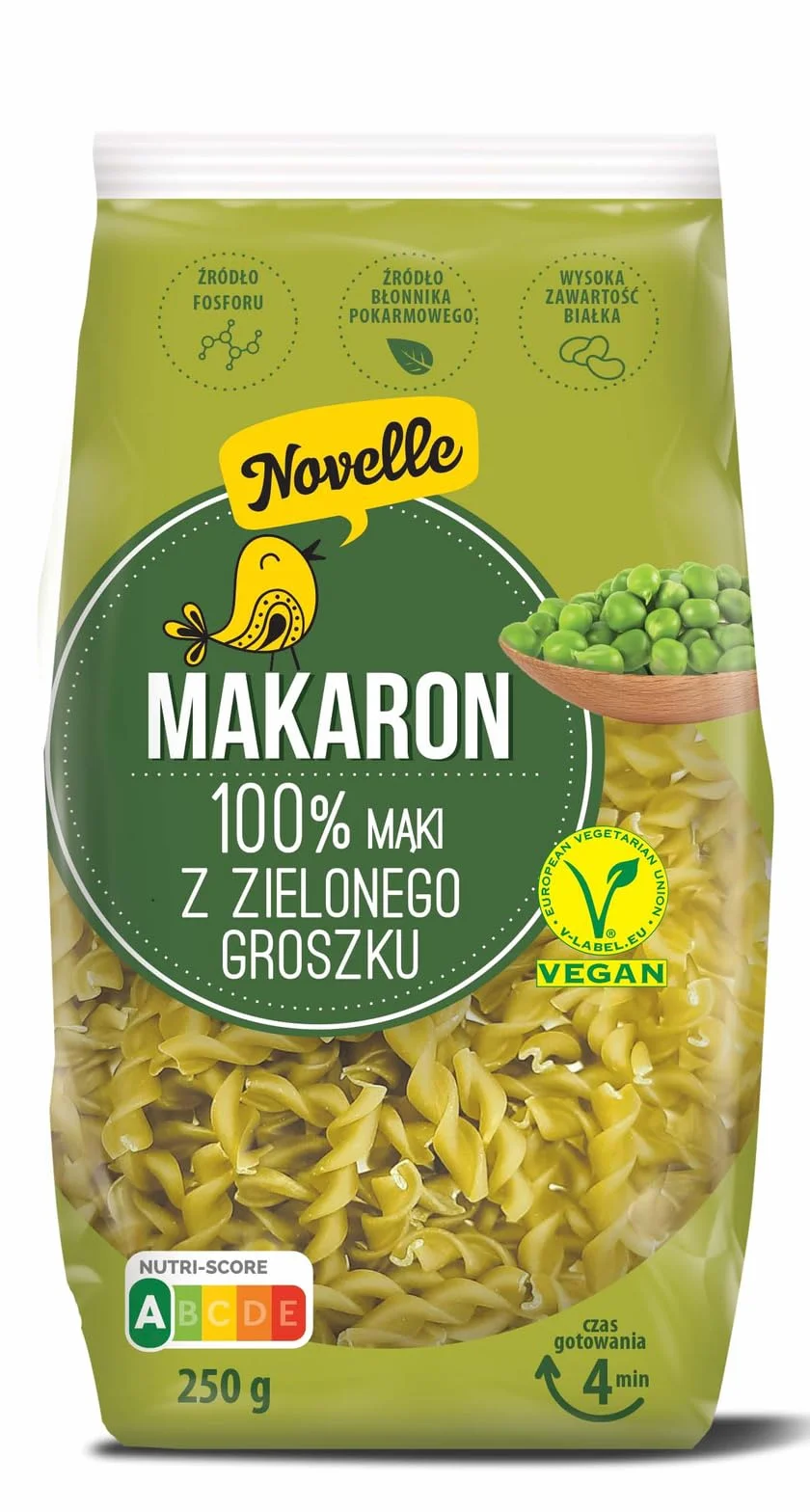 NOVELLE MAKARON ŚWIDERKI Z ZIELONEGO GROSZKU 250G