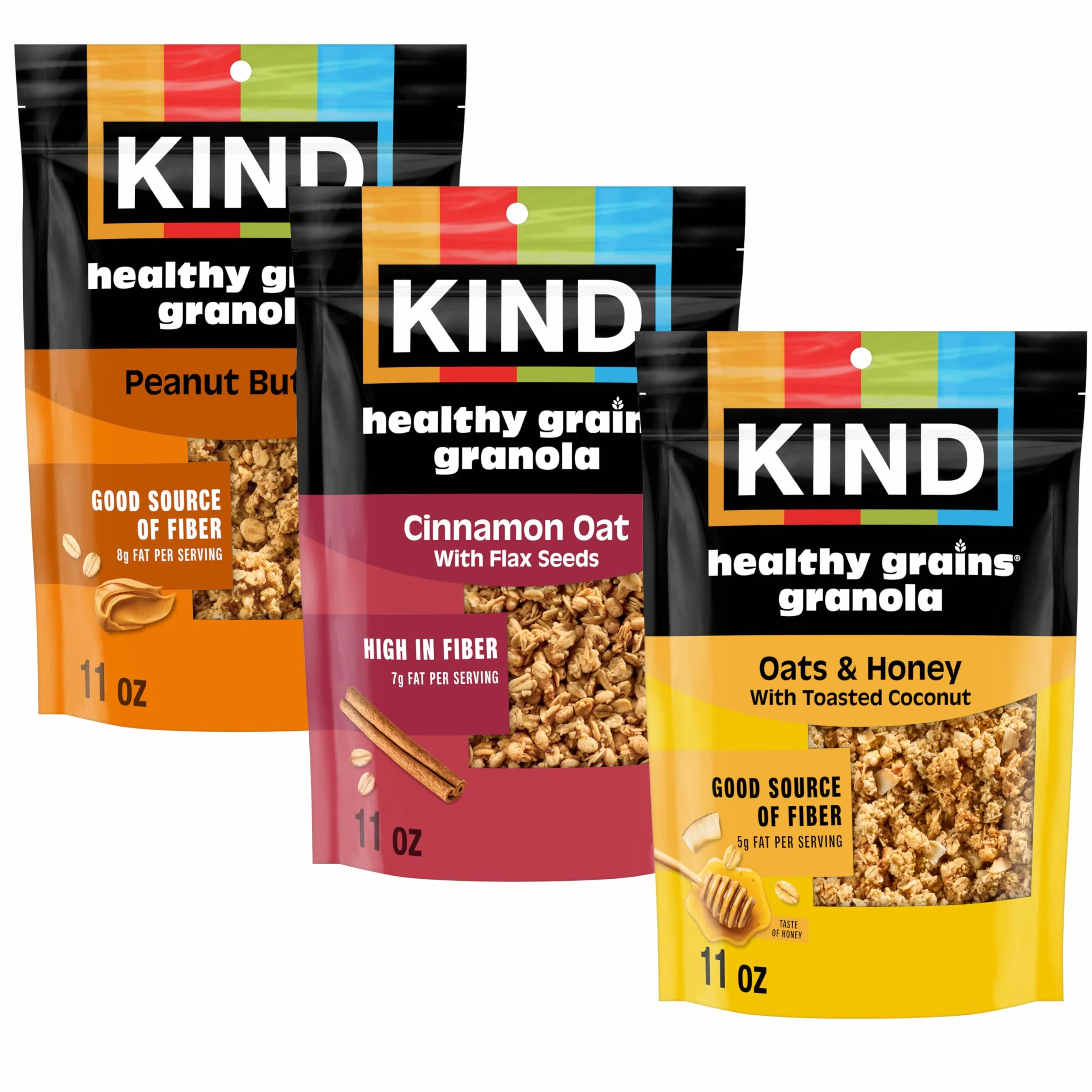 KIND Healthy Grains Clusters Granola Variety Pack Gluten Free 3 Count