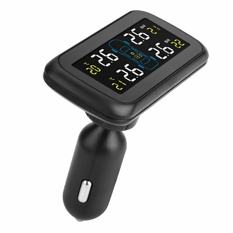 TPMS system monitorowania ciśnienia w oponach z 4 czujnikami wewnętrznymi i monitorem LCD