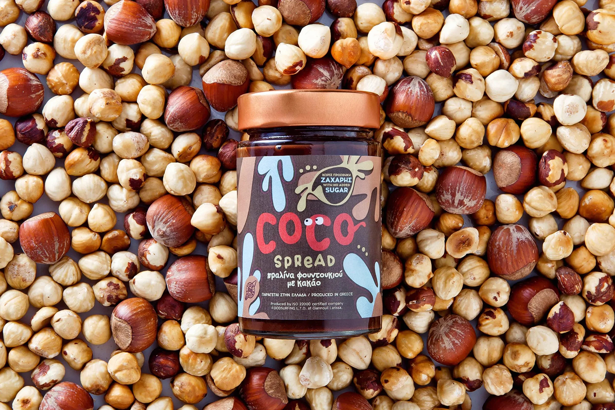 FOOD SURFING Coco Spread pralina z orzechem laskowym z kakao bez dodatku cukru 2 x 230 g
