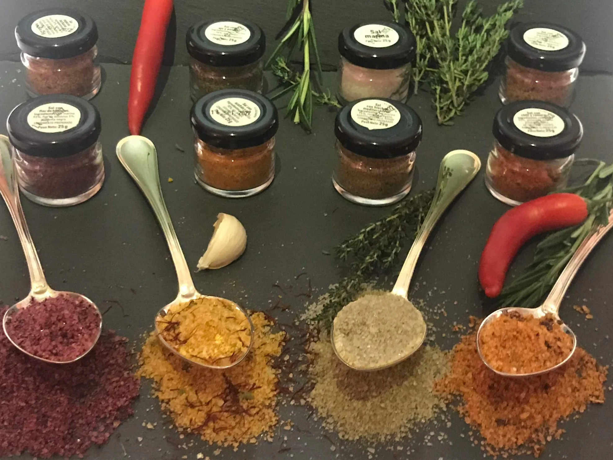 GLOSA MARINA Sól Gourmet, sól z Majorki jako idealny zestaw prezentowy/zestaw soli, specjalne prezenty z soli morskiej, 8 x 25 g, 200 g