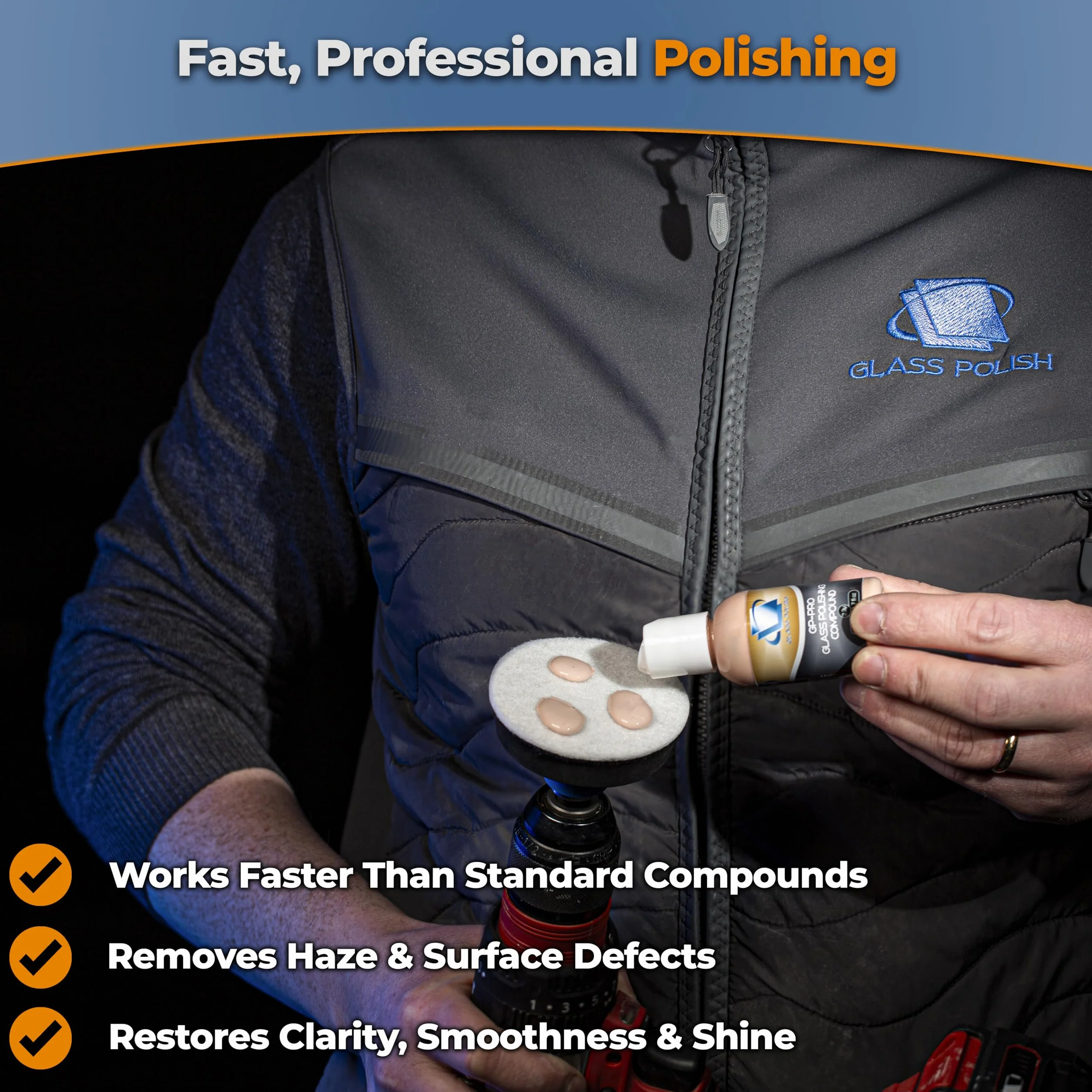 Masa polerska Glass Polish GP-PRO 48.2 g (50 ml) 2,3 mikrona do polerowania powierzchni szklanych GP14053