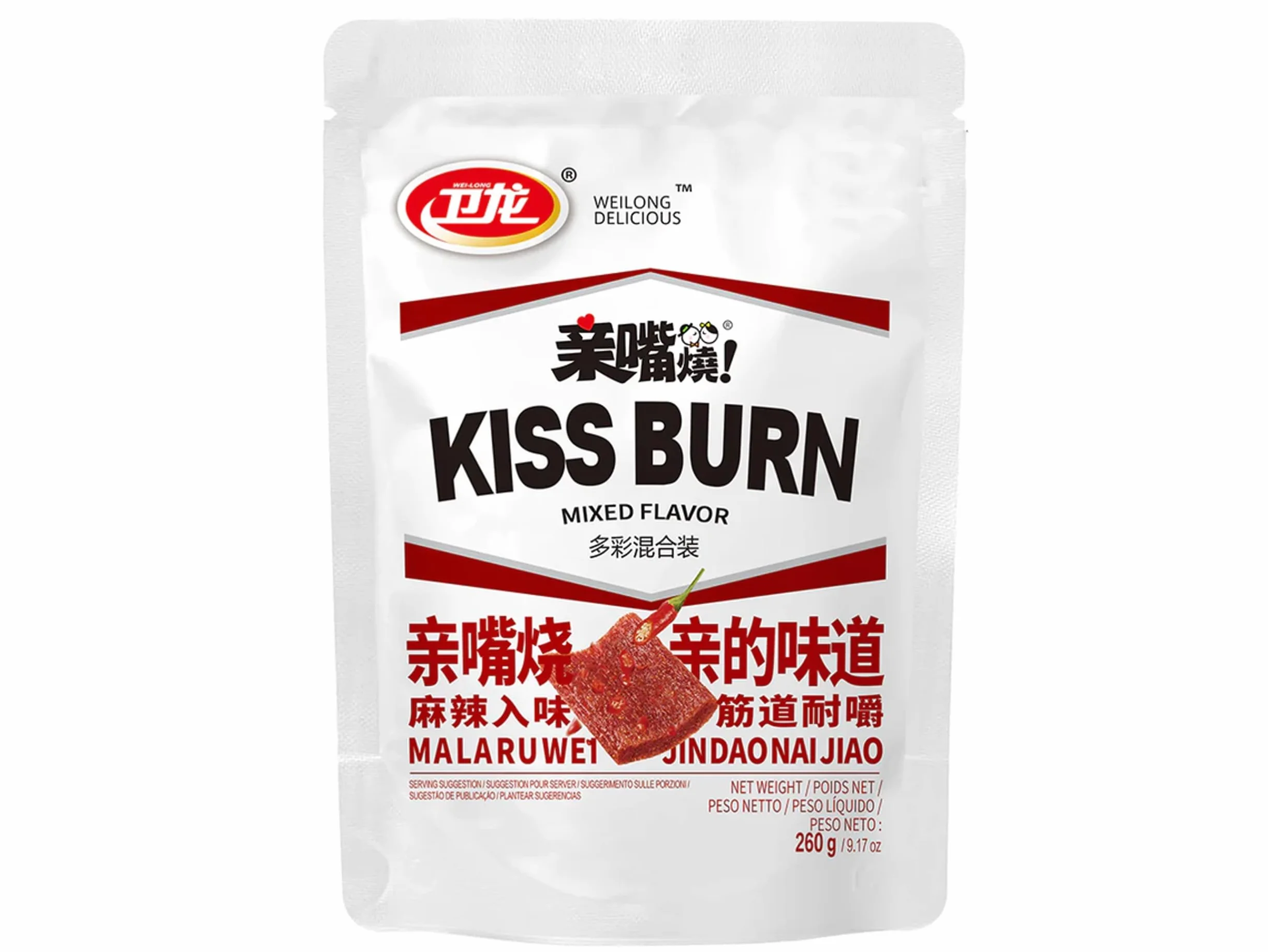 Weilong Kiss-Burn – przekąski bezglutenowe o mieszanych smakach – chińska soja i przekąski tofu – OG ASIA – 260 g