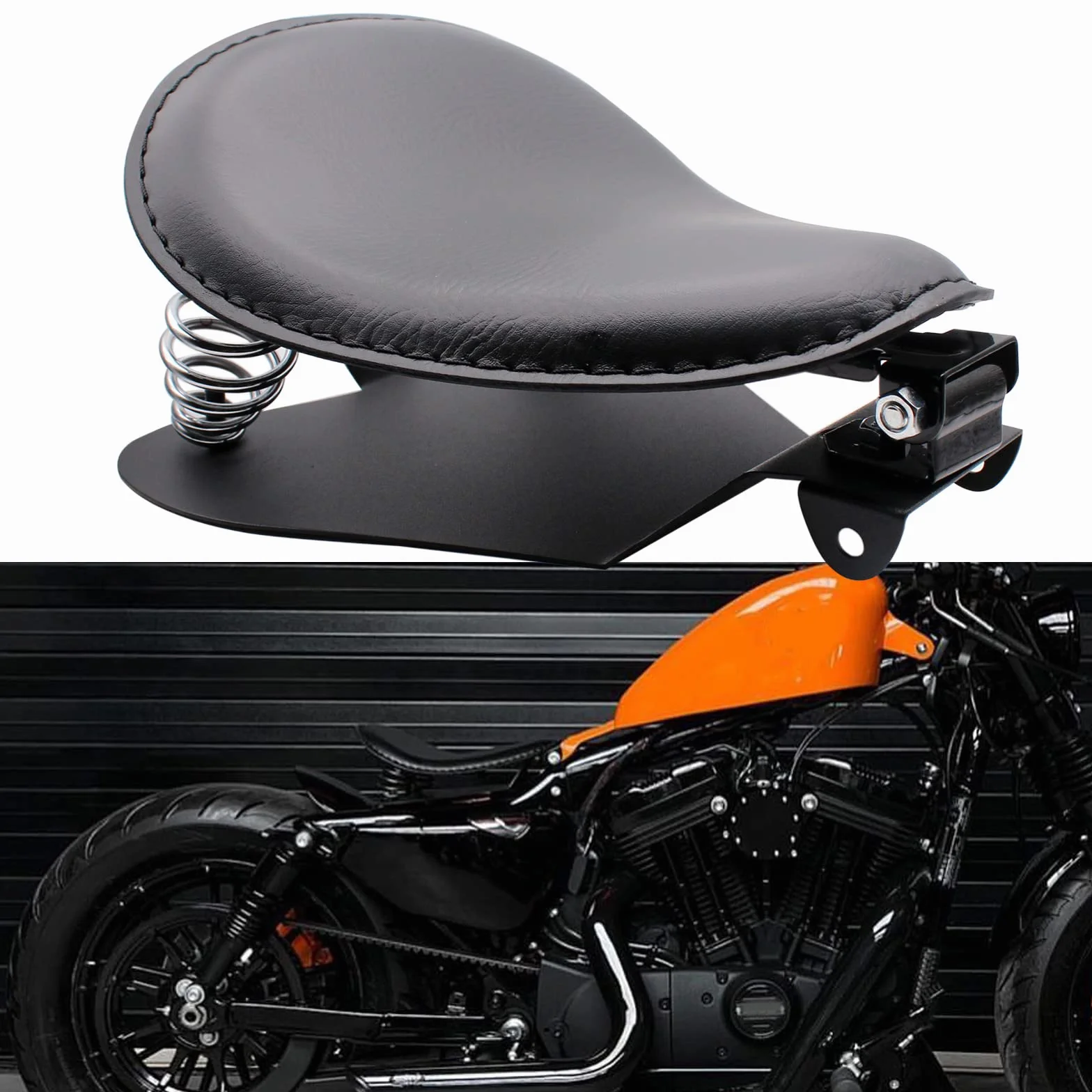 Bobber Motocykl Siedzisko Solo Seat sprężynową dla Sportster XL883 1200 48 Custom