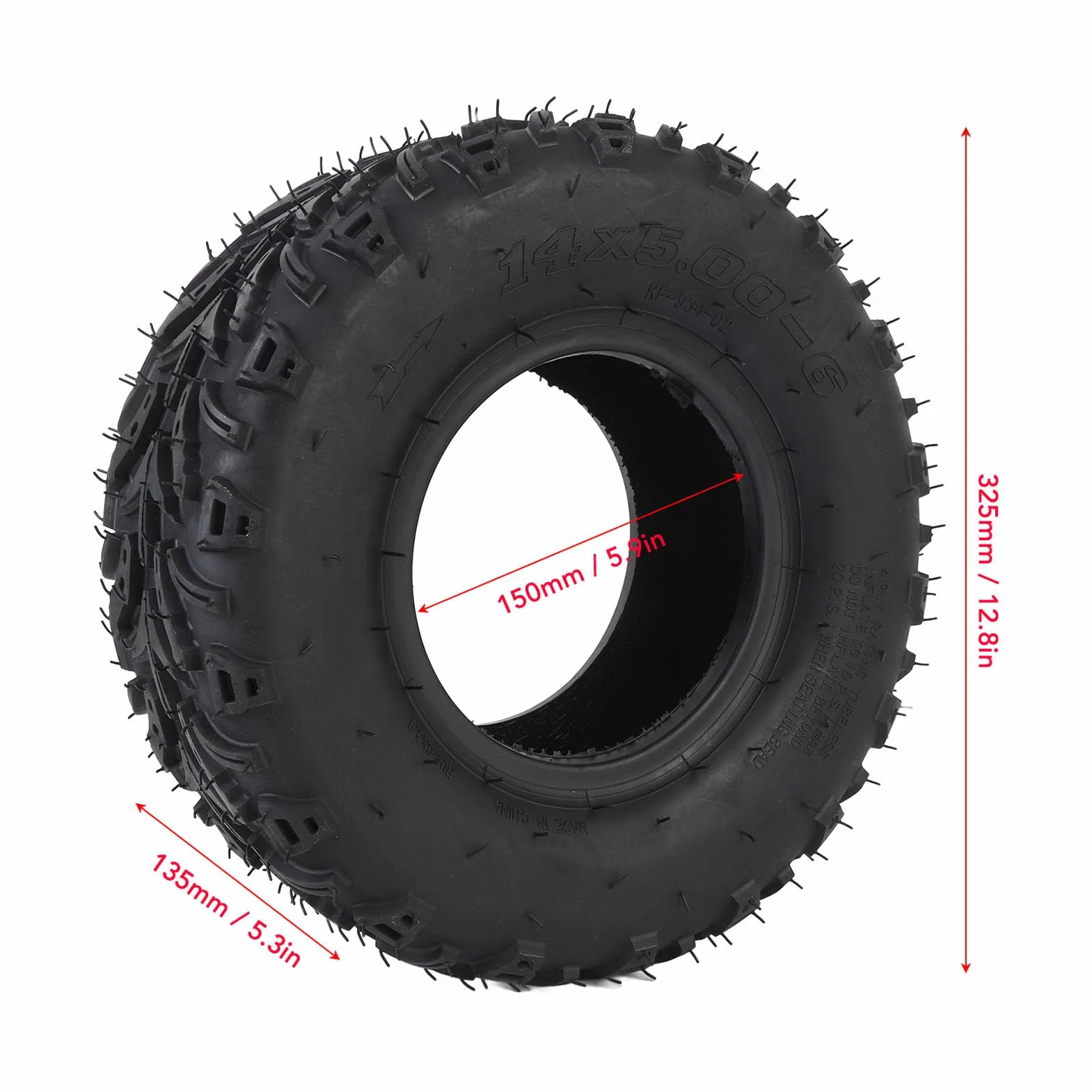 ATV UTV Quad Opona Off Road Opona Przednia 14x5.00-6 Gumowa Opona Zapasowa do Quada ATV Off Road Wózek Gokartowy Minibike