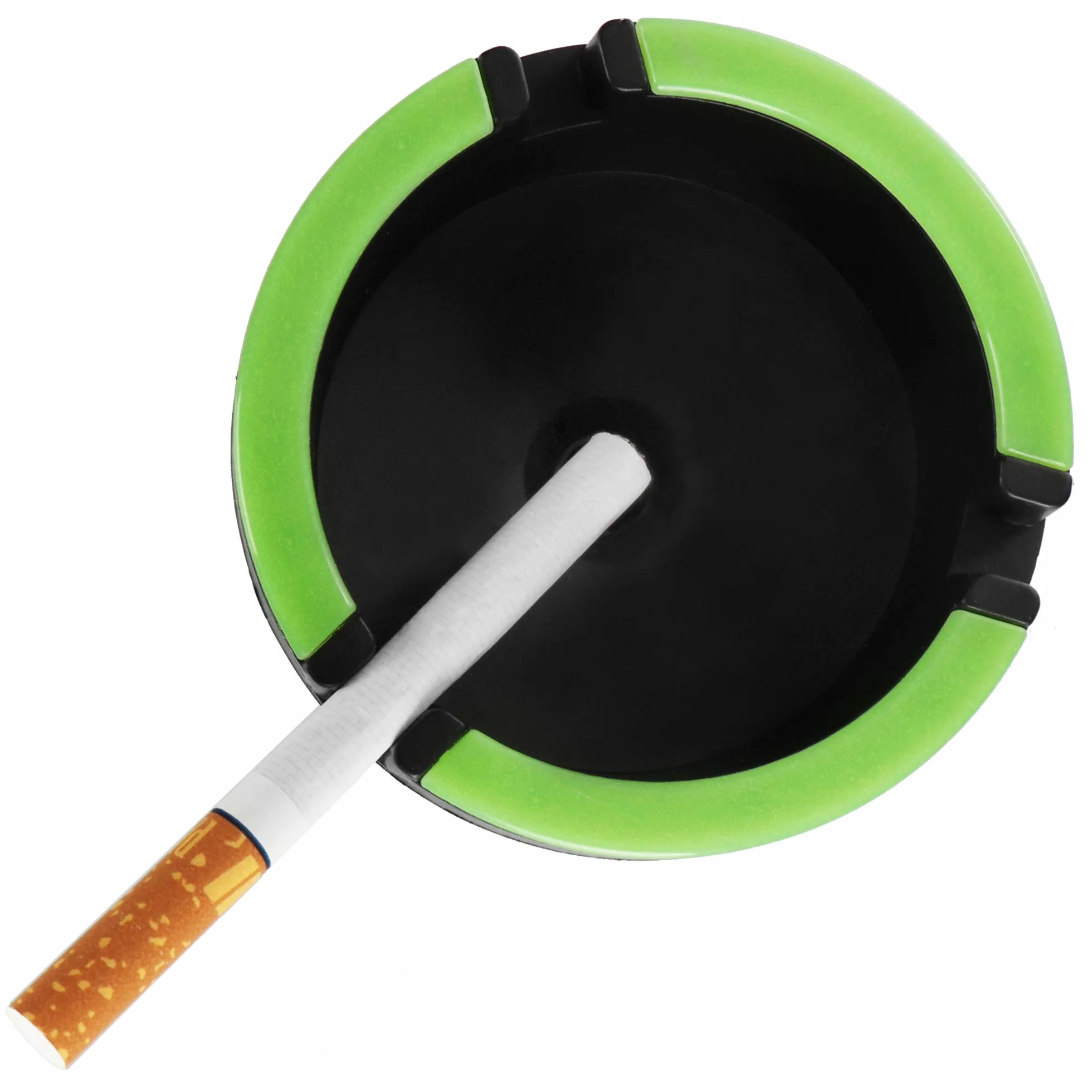 COM-FOUR® 4x popielniczka zewnętrzna - wiatroodporna popielniczka - popielniczki z oświetloną pokrywą - popielniczki, Ø 8 cm (04 sztuki - czarna)