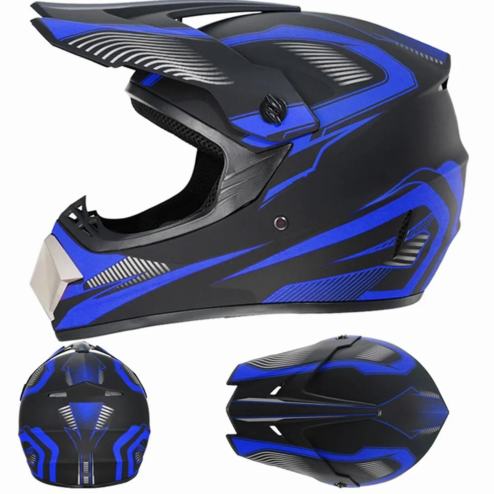 Kask motocrossowy, kask motocyklowy MTB, terenowy, elektryczny, motocyklowy, górski z goglami, rękawice, osłona twarzy, dla dorosłych