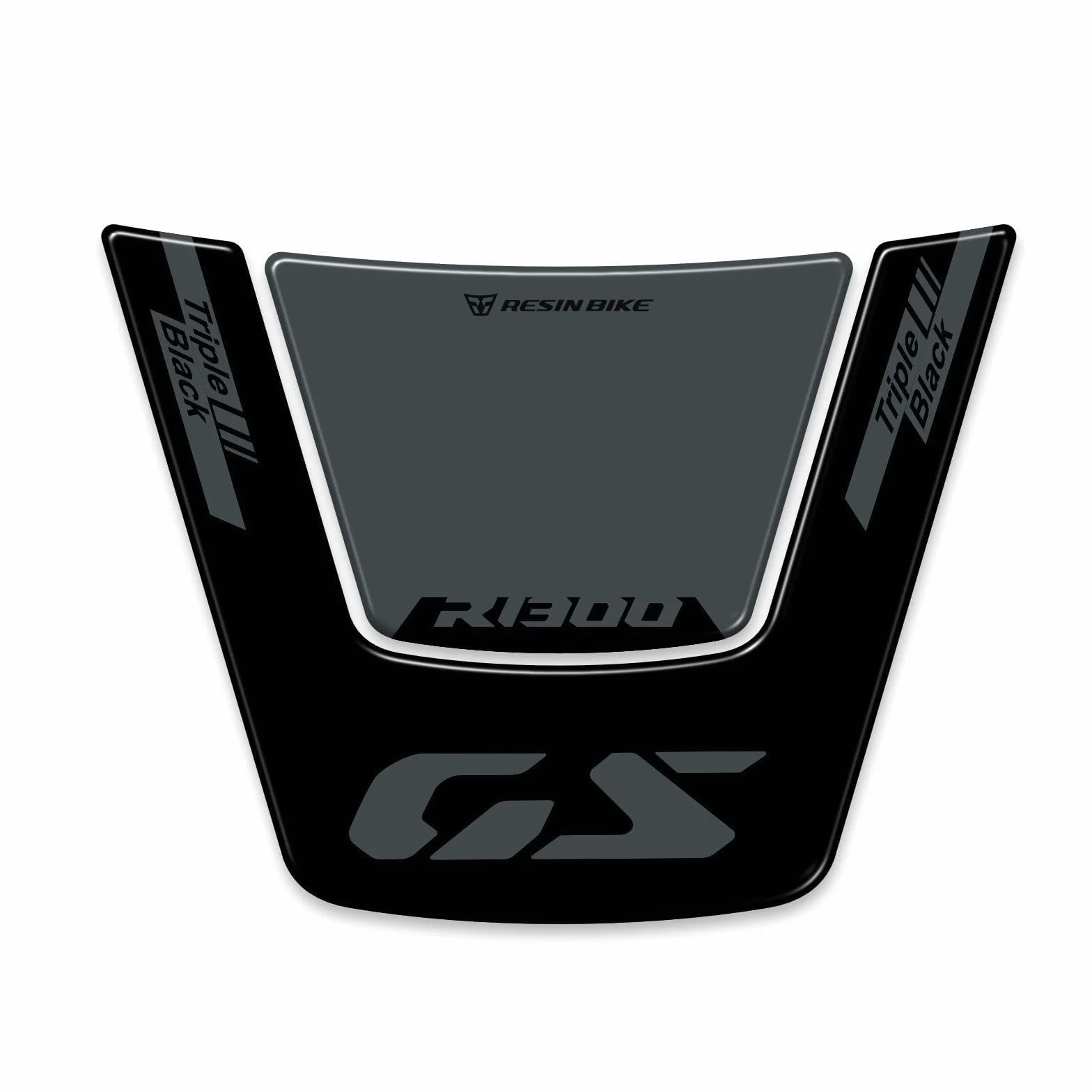 Resin Bike naklejki moto kompatybilne z BMW R 1300 GS Triple Black 2023-2025. Ochrona przedniego wzmocnienia przed uderzeniami i zarysowaniami. Naklejki żywiczne z efektem 3D, wykonane we Włoszech