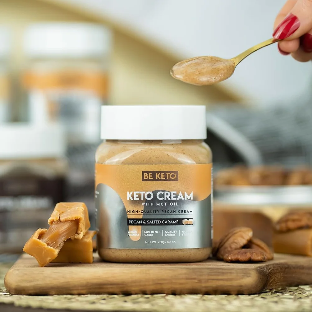 BeKeto Krem Keto Pekan i Solony Karmel z Olejem MCT 250 g