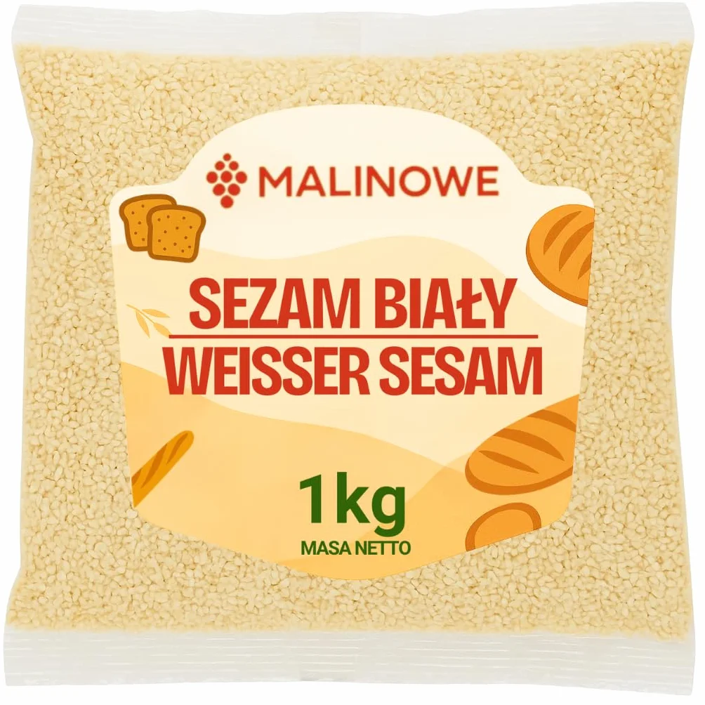 SEZAM BIAŁY 1kg Naturalne Łuskane Ziarno