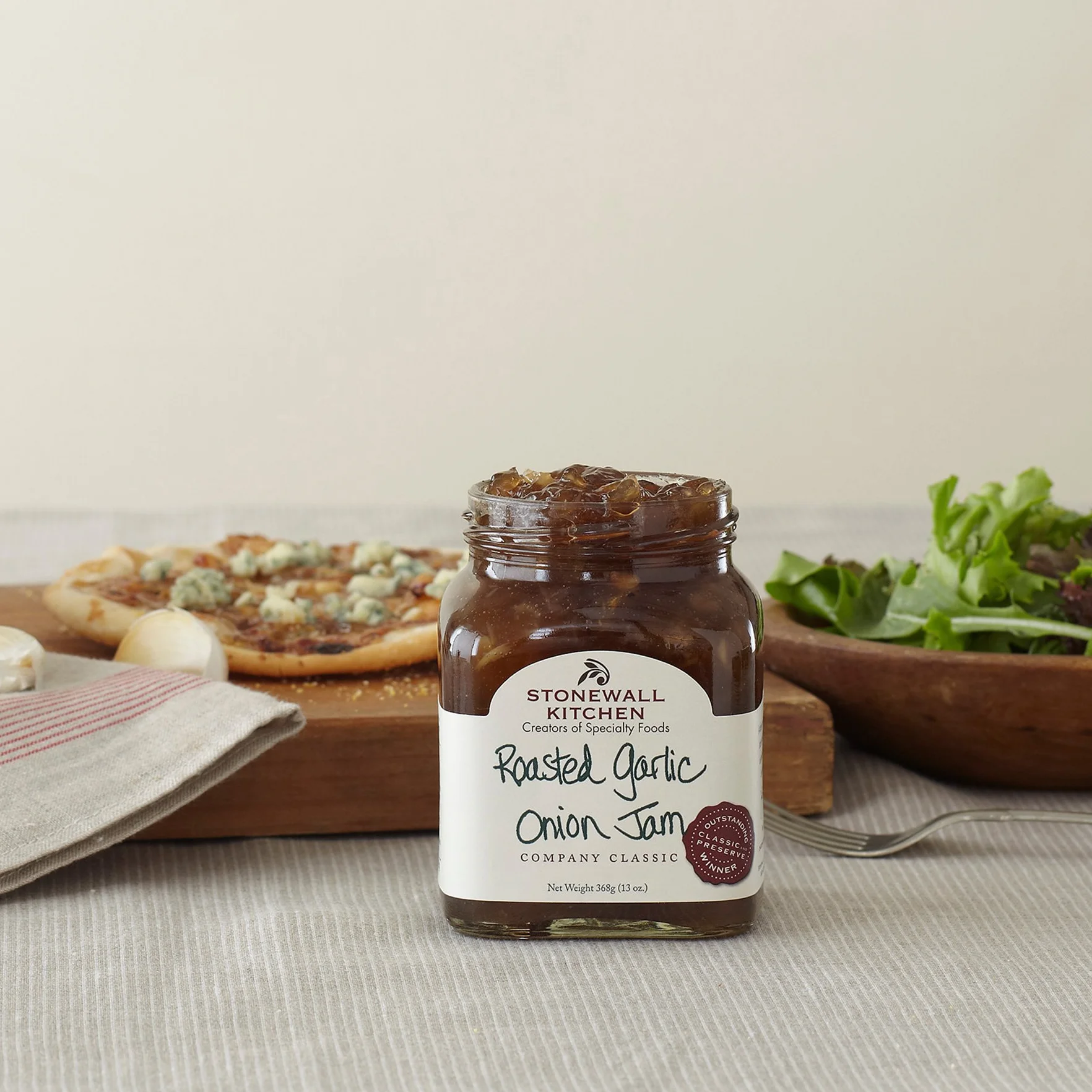 Stonewall Kitchen Roasted Garlic Onion Jam 369 g słodko-pikantny czosnek i cebula do smarowania
