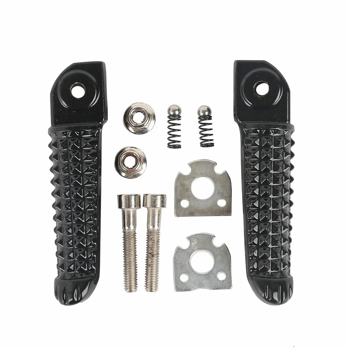 Podnóżki przednie i tylne do motocykla, kompatybilne z Yamaha YZF R6 2003-2012 YZF R1 2002-2019 (czarne)