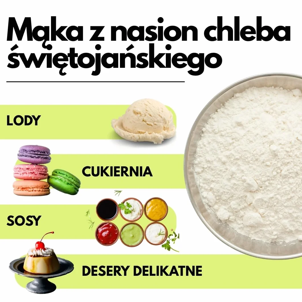 Saporepuro Mączka z nasion chleba świętojańskiego 50 g bezglutenowa zagęstnik żelujący
