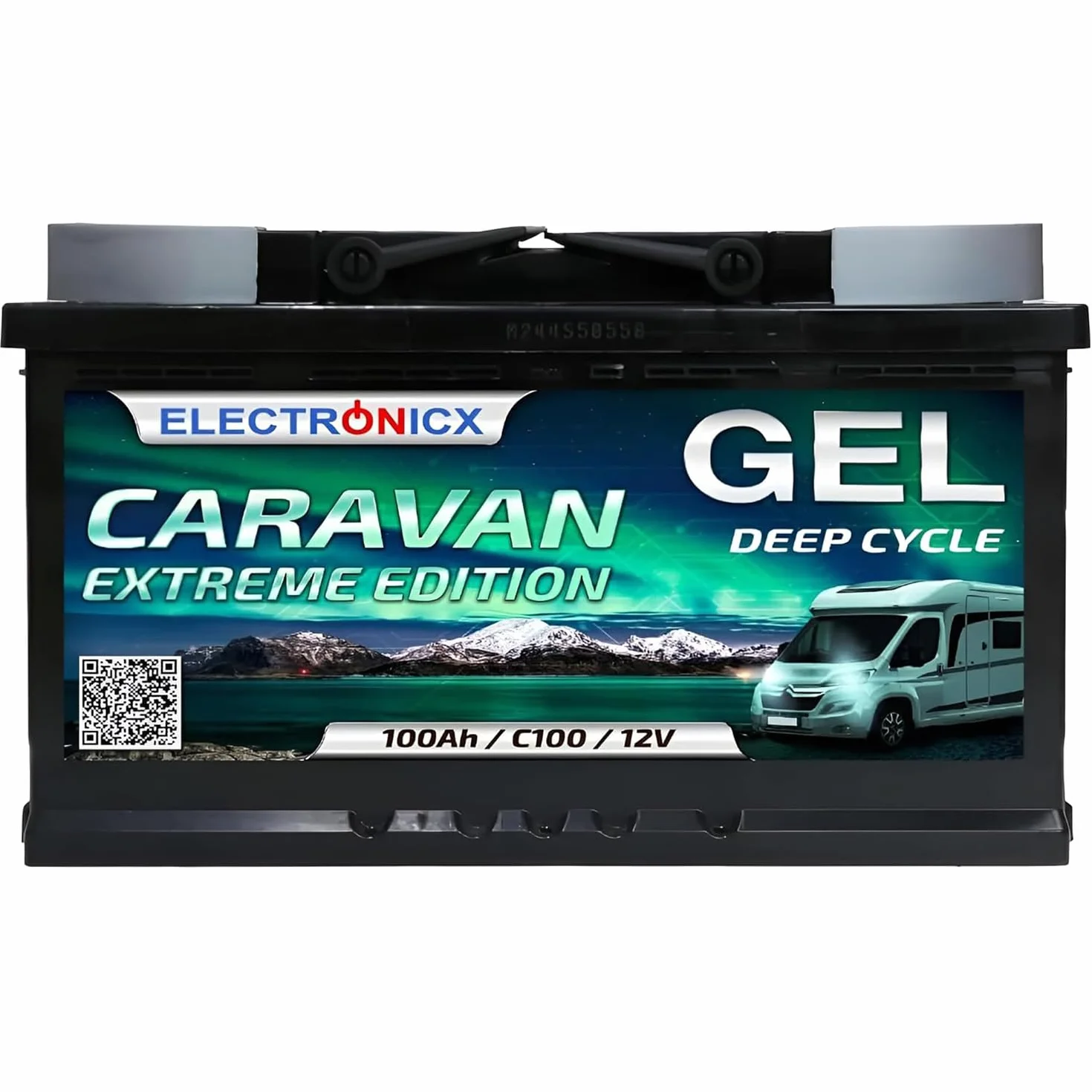Electronicx CARAVAN EXTREME EDITION 100Ah 12V Żelowy akumulator zasilający 278×175×190 mm