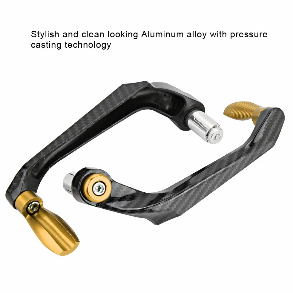 Duokon Universal 7/8in 22mm CNC Aluminiowa Kierownica Dźwignia Sprzęgła Osłona Dłoni do Motocykli, Motocykli, Skuterów, Samochodów Elektrycznych, Rowerów Górskich(Złoto)